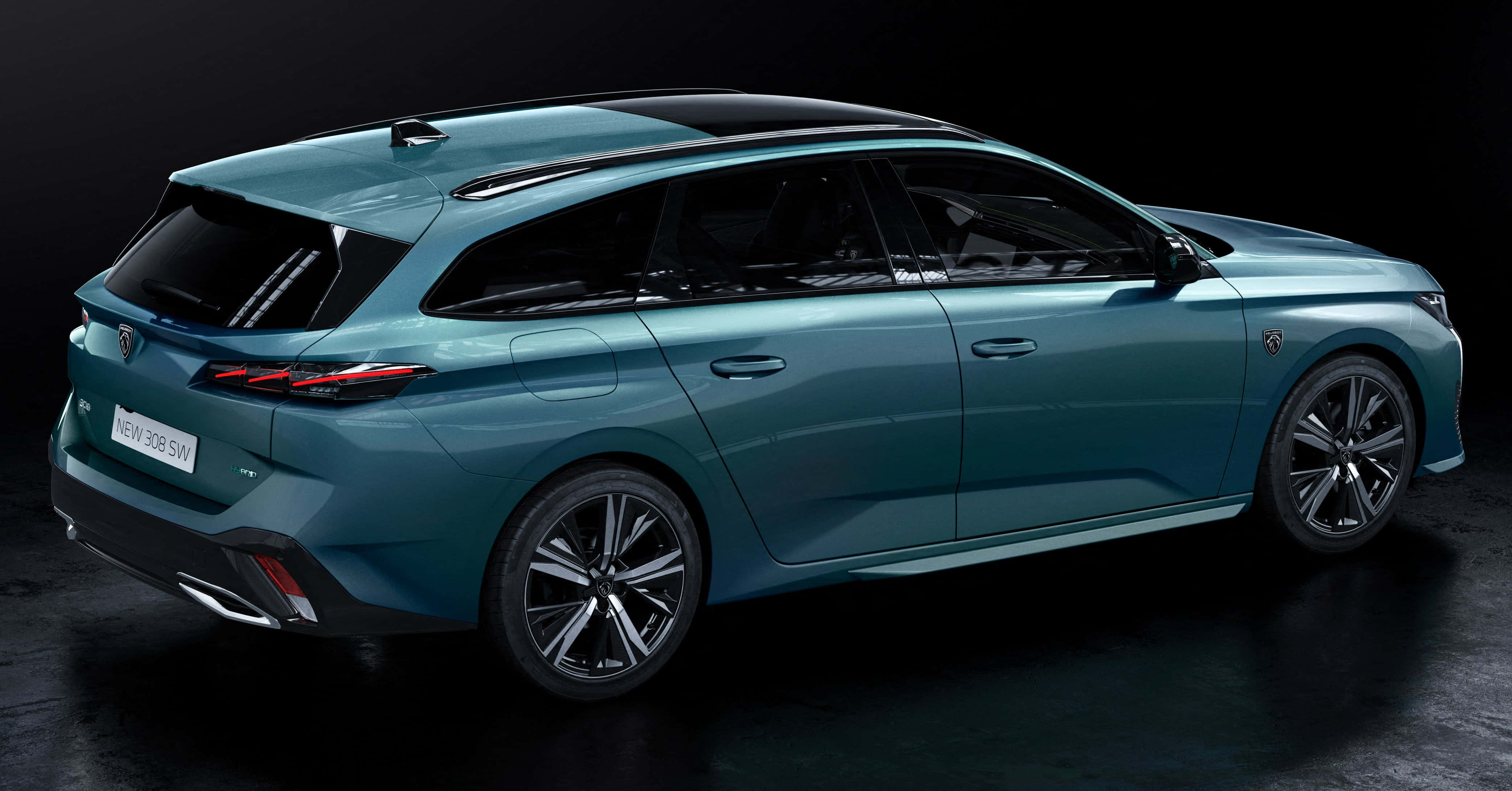 Peugeot 308, teal, black roof, 4K Desktop Wallpaper