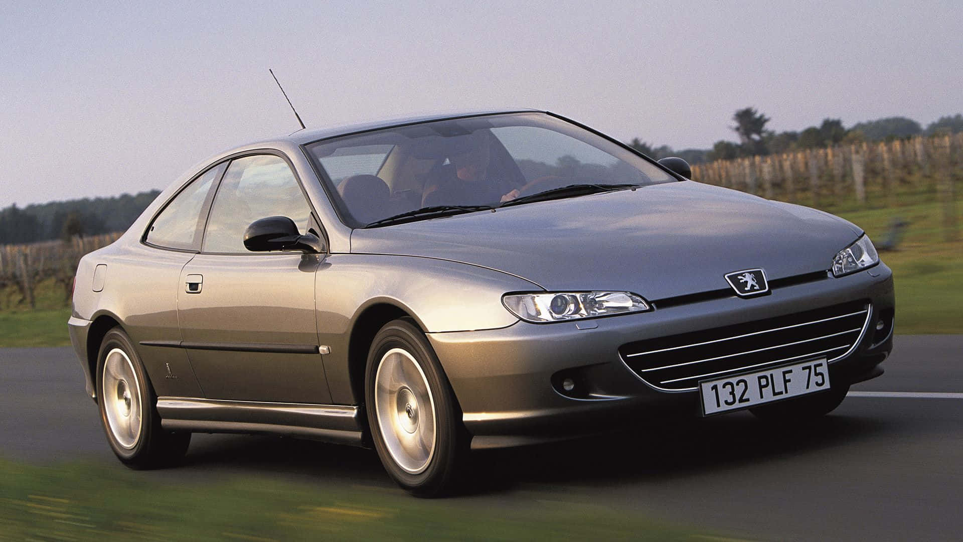 Peugeot 406, silver, coupe, Full HD Desktop Wallpaper