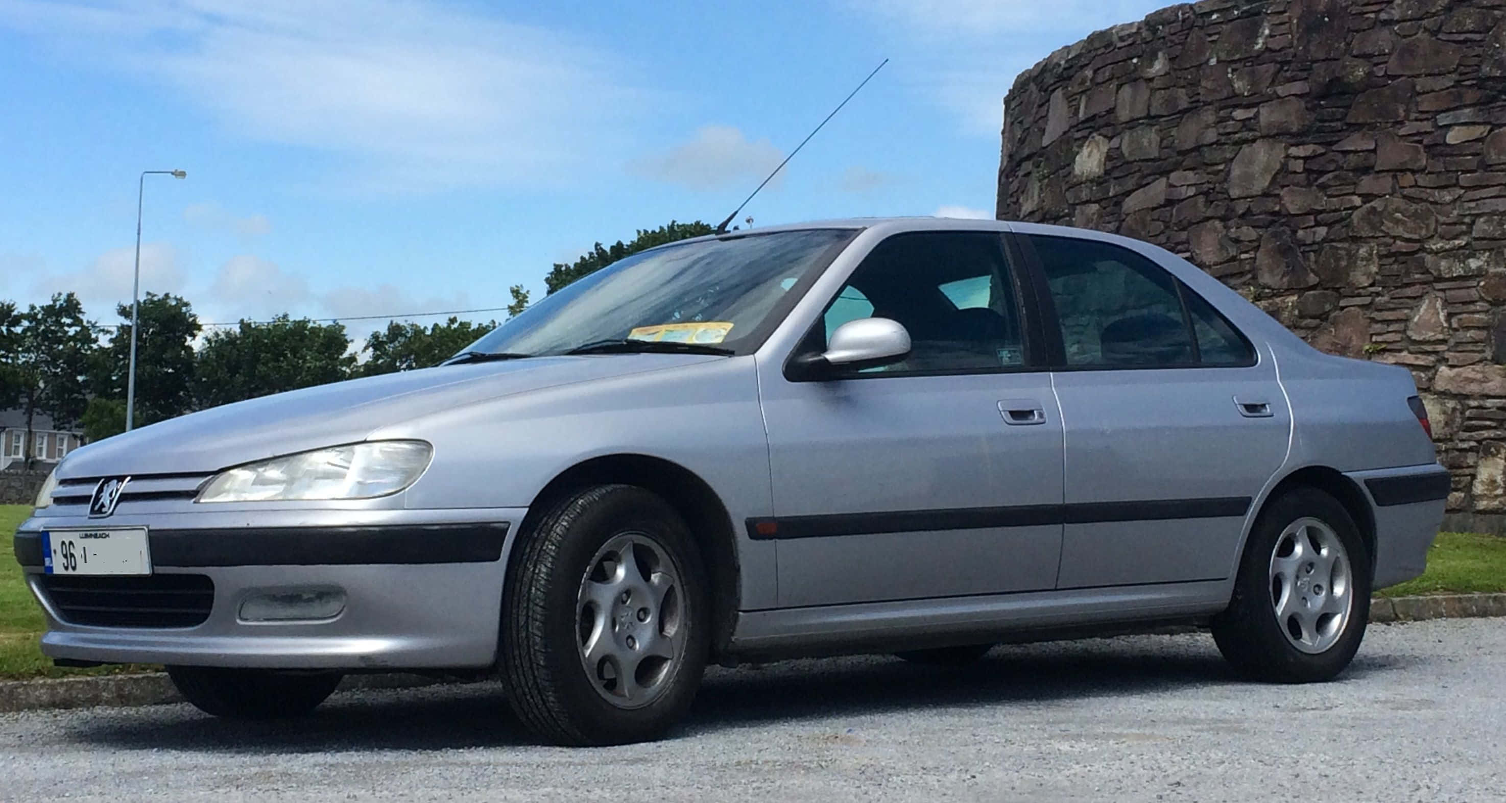 Peugeot 406, silver, sedan, 2K Desktop Wallpaper