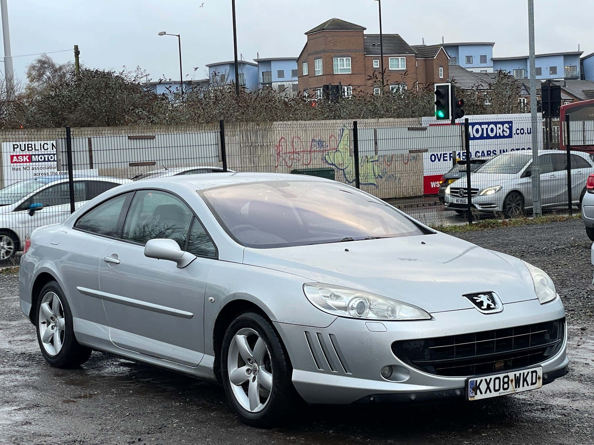 Peugeot 407, silver, coupe, Full HD Desktop Wallpaper