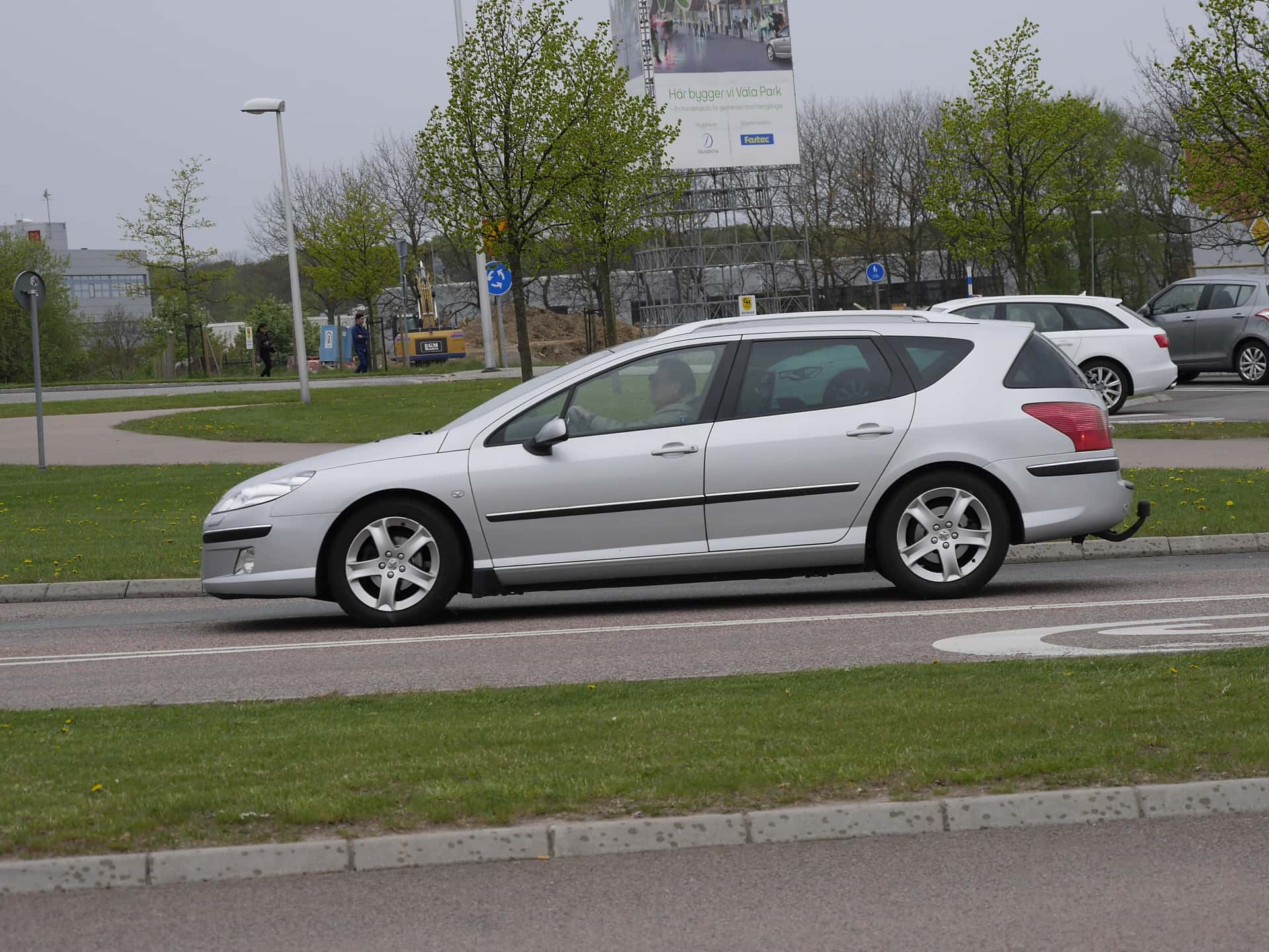 Peugeot 407, silver, station wagon, Full HD Desktop Wallpaper