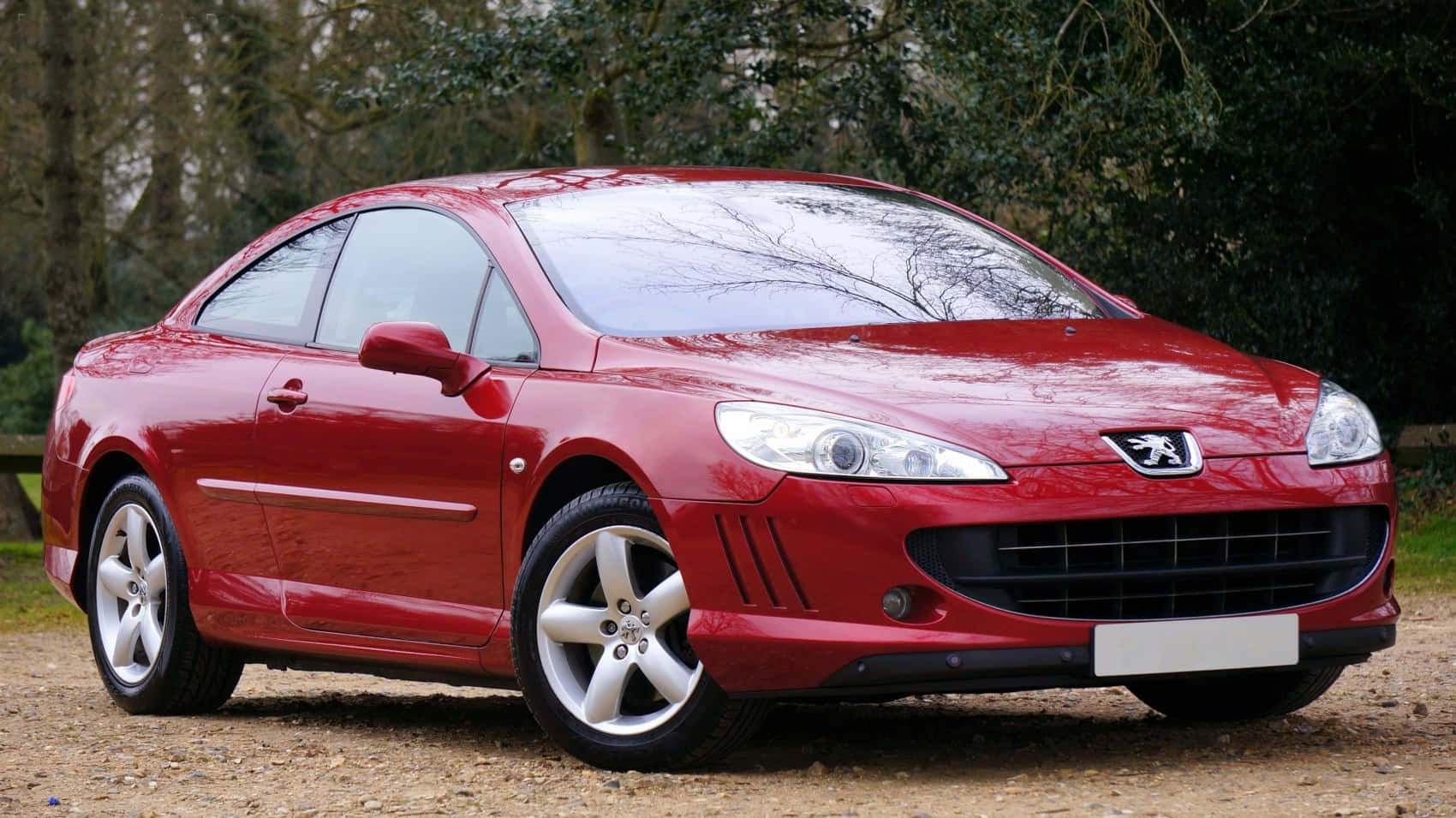 Peugeot 407, glossy red, coupe, HD Desktop Wallpaper
