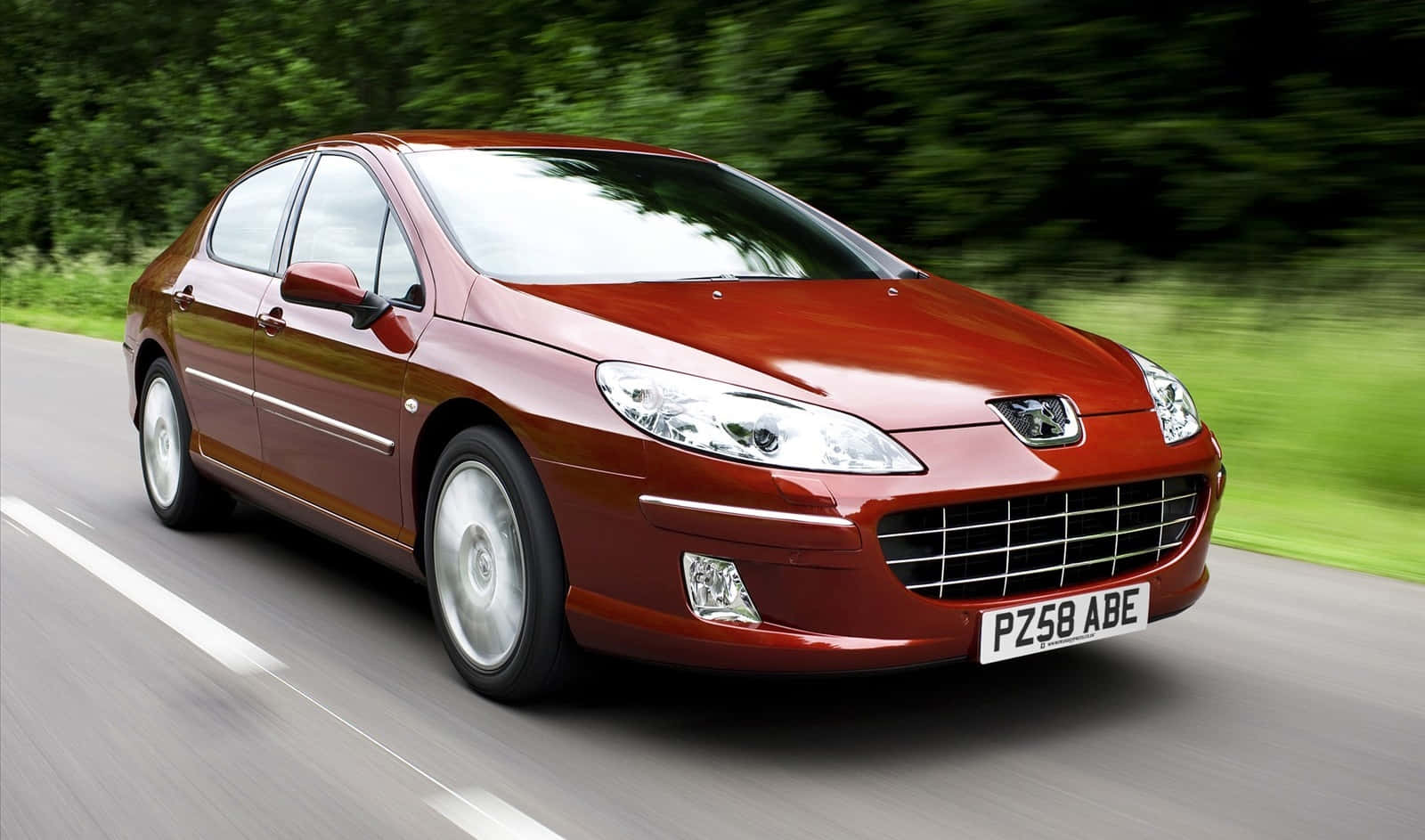 Peugeot 407, glossy red, sedan, HD Desktop Wallpaper