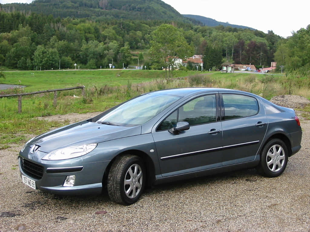 Peugeot 407, gray, sedan, SD Desktop Wallpaper