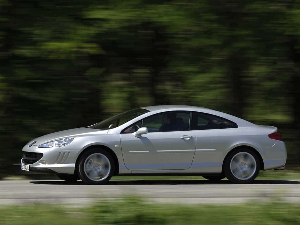 Peugeot 407, silver, coupe, SD Desktop Wallpaper