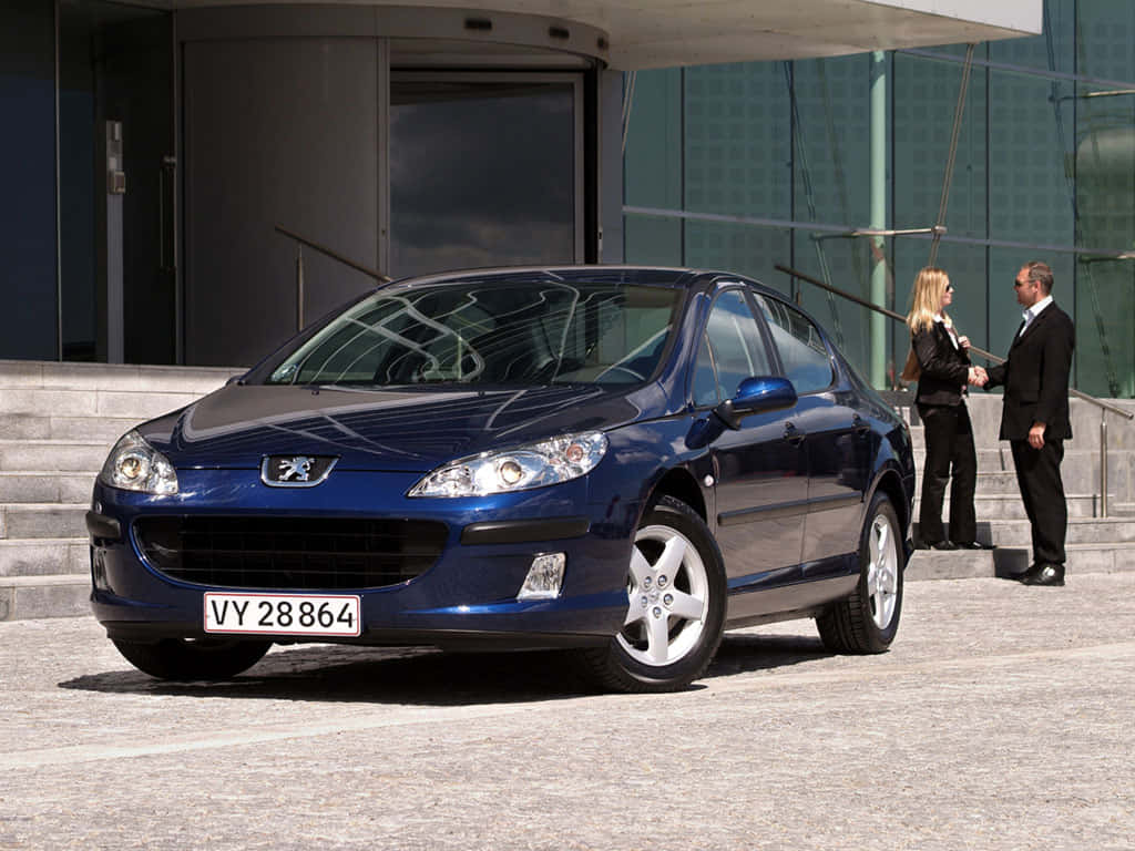 Peugeot 407, blue, sedan, SD Desktop Wallpaper