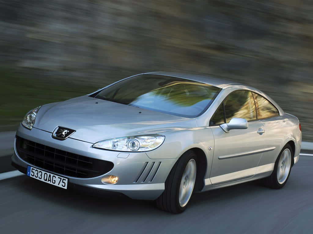 Peugeot 407, silver, coupe, SD Desktop Wallpaper