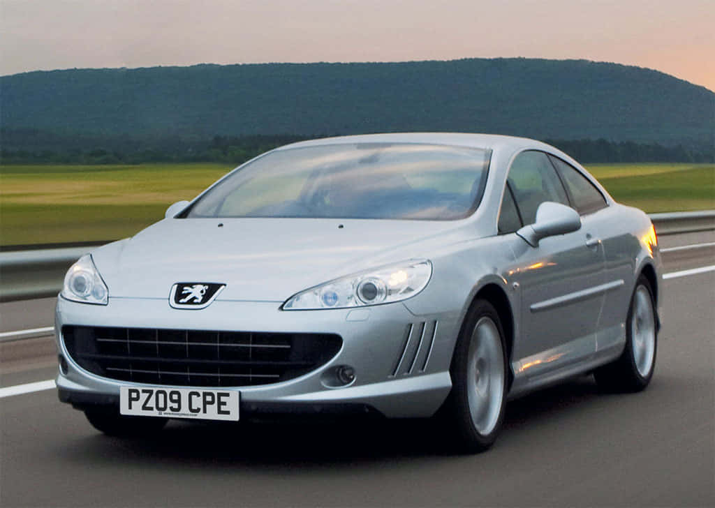 Peugeot 407, coupe, highway, SD Desktop Wallpaper