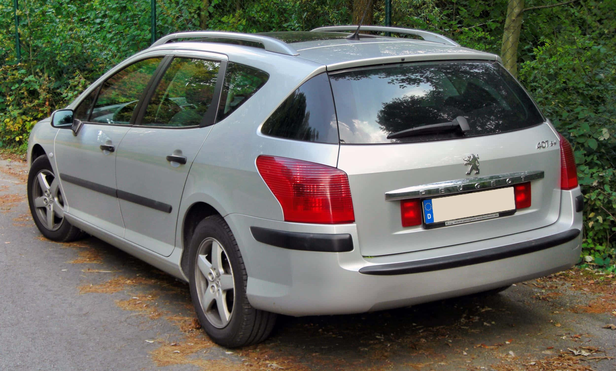 Peugeot 407, silver, SW station wagon, Full HD Desktop Wallpaper
