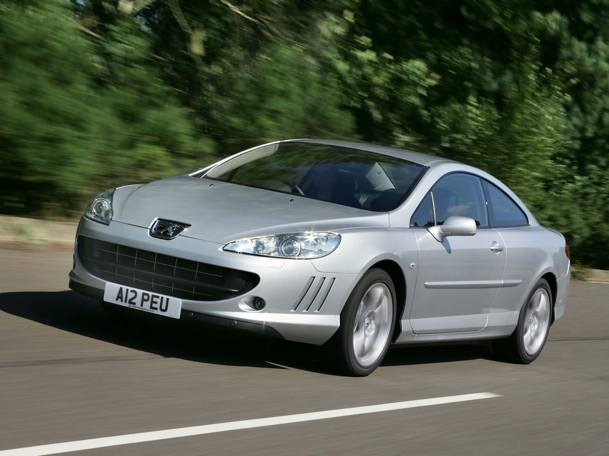 Peugeot 407, silver, coupe, Full HD Desktop Wallpaper