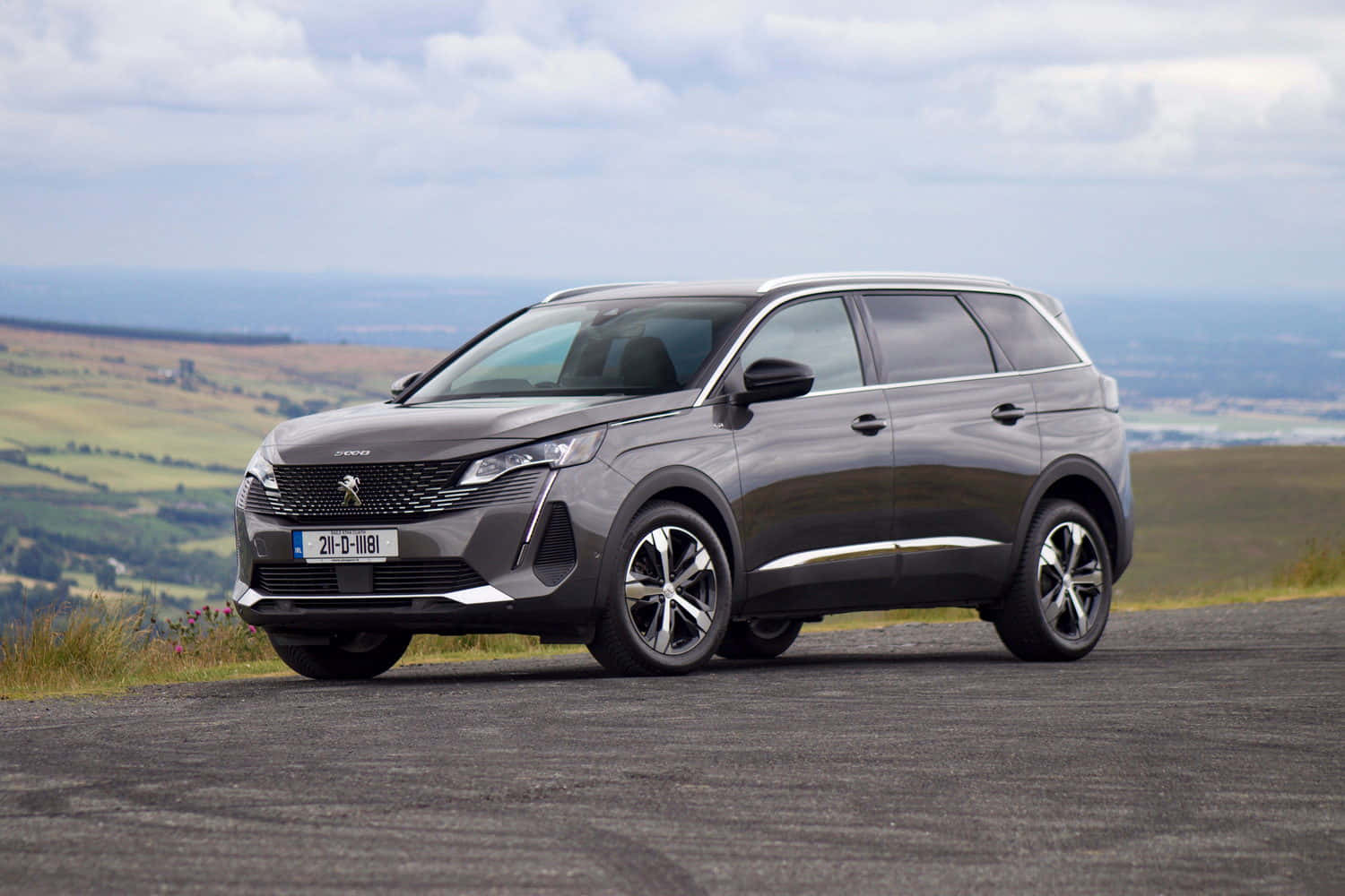Peugeot 5008, gray, hilltop, HD Desktop Wallpaper