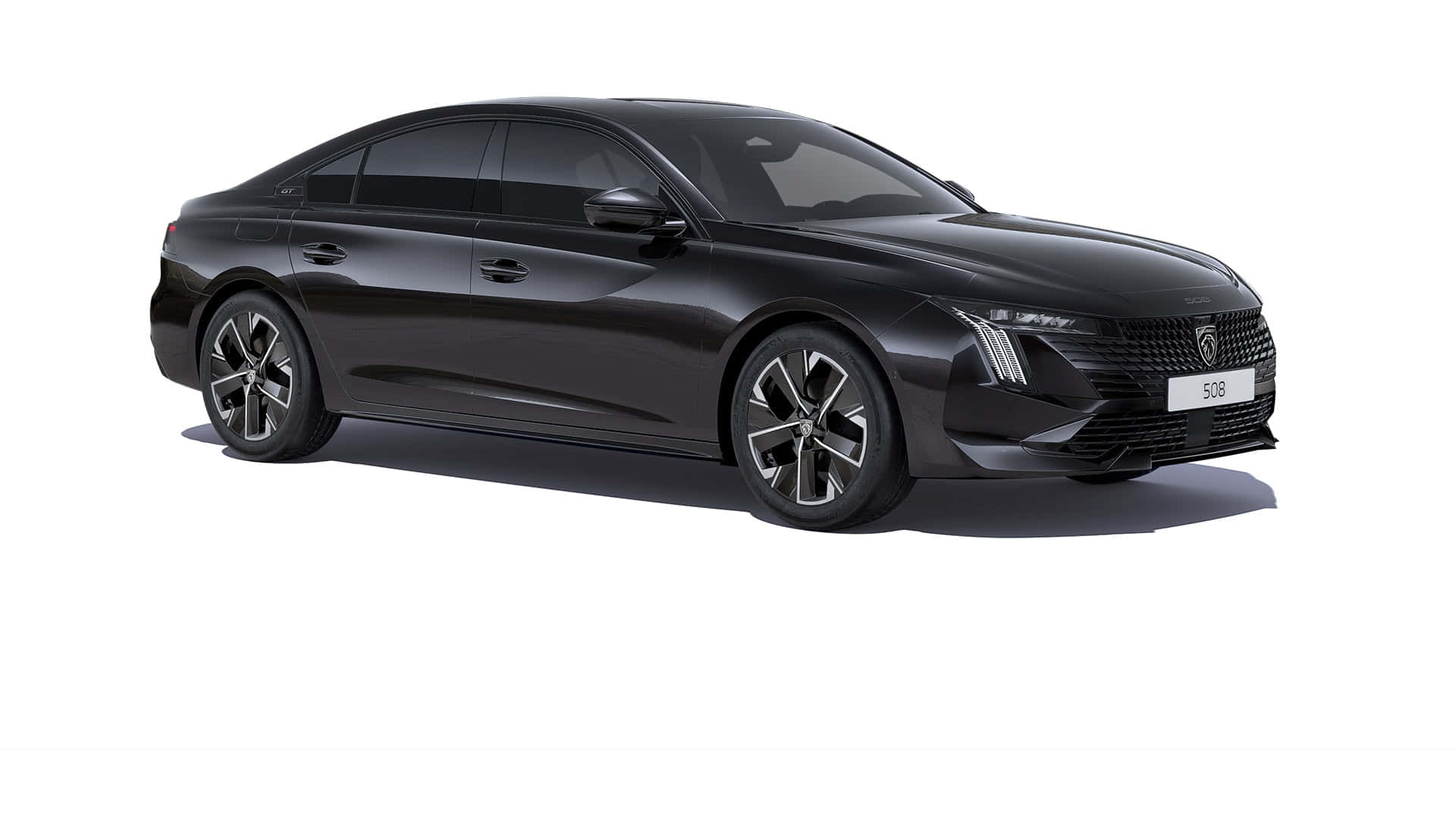 Peugeot 508, black, sedan, Full HD Desktop Wallpaper