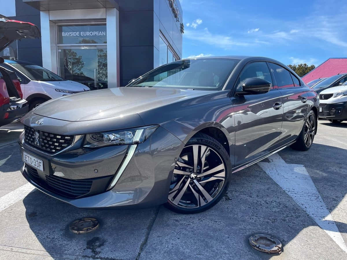 Peugeot 508, metallic gray, sedan, SD Desktop Wallpaper
