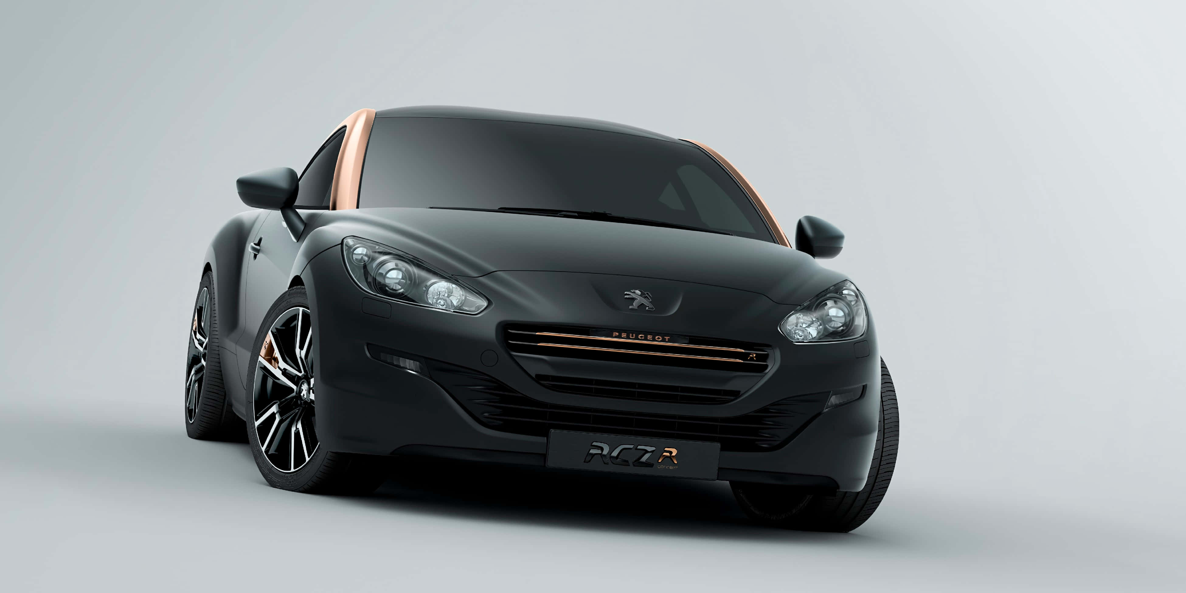 Peugeot RCZ R, sleek black, copper accents, 4K Desktop Wallpaper