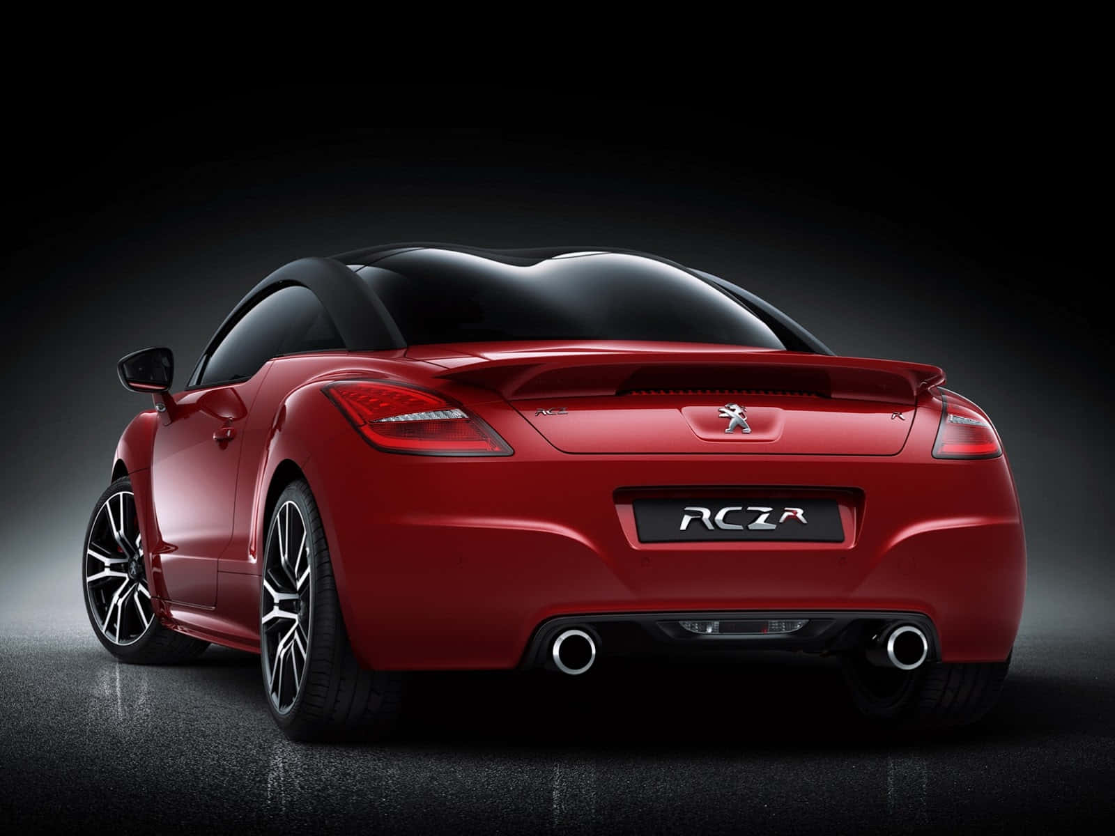 Peugeot RCZ R, glossy red, rear view, HD Desktop Wallpaper