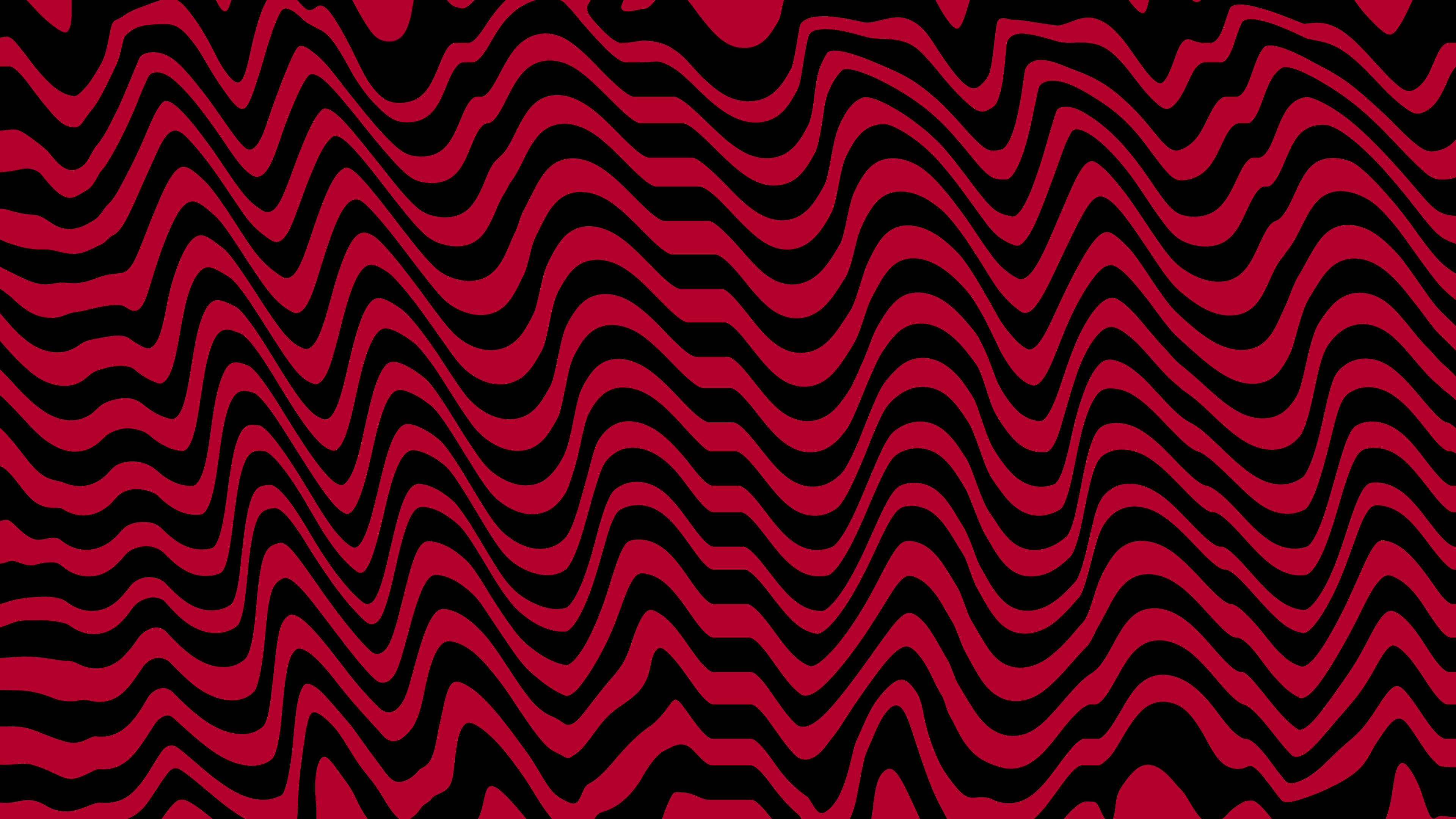 Pewdiepie, Trippy Waves, red, 4K Desktop Wallpaper
