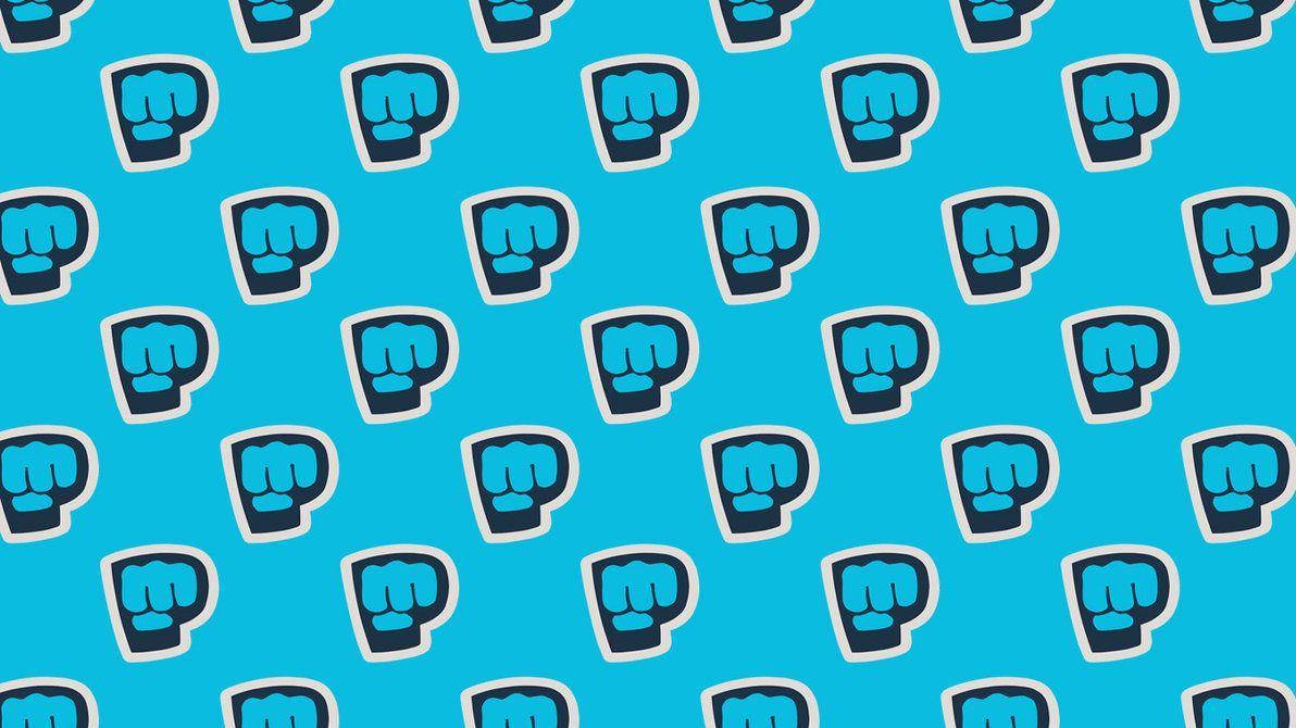Pewdiepie, blue brofist pattern, bright cyan background, SD Desktop Wallpaper