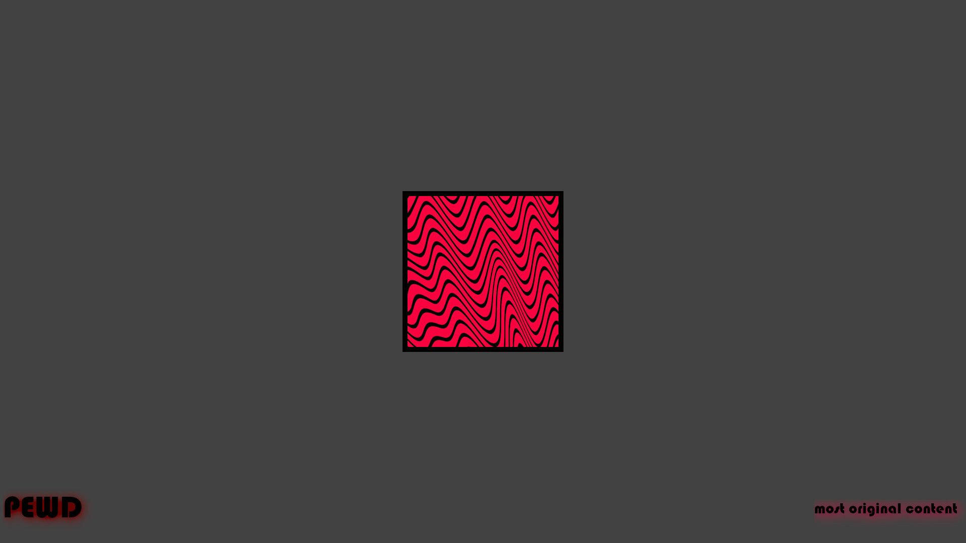 Pewdiepie, minimalist logo, vibrant red, Full HD Desktop Wallpaper