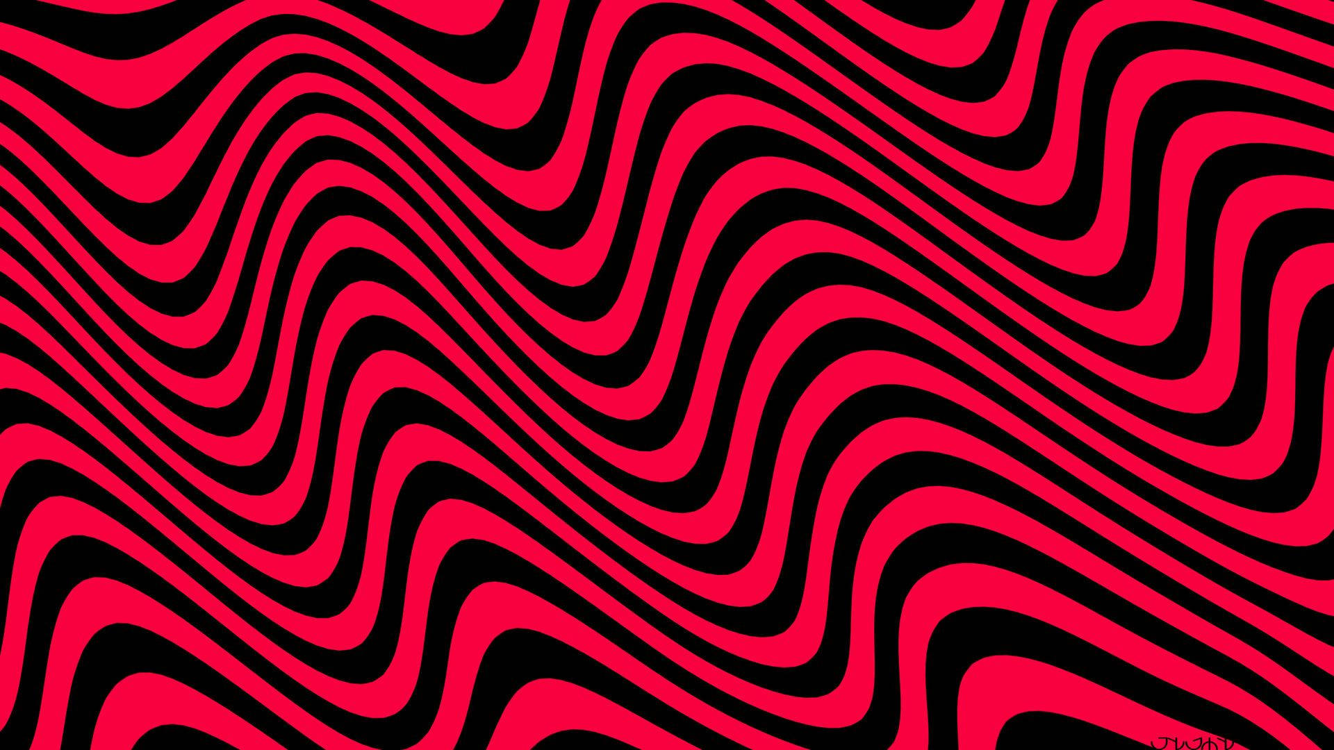 Pewdiepie, wavy pattern, red, Full HD Desktop Wallpaper