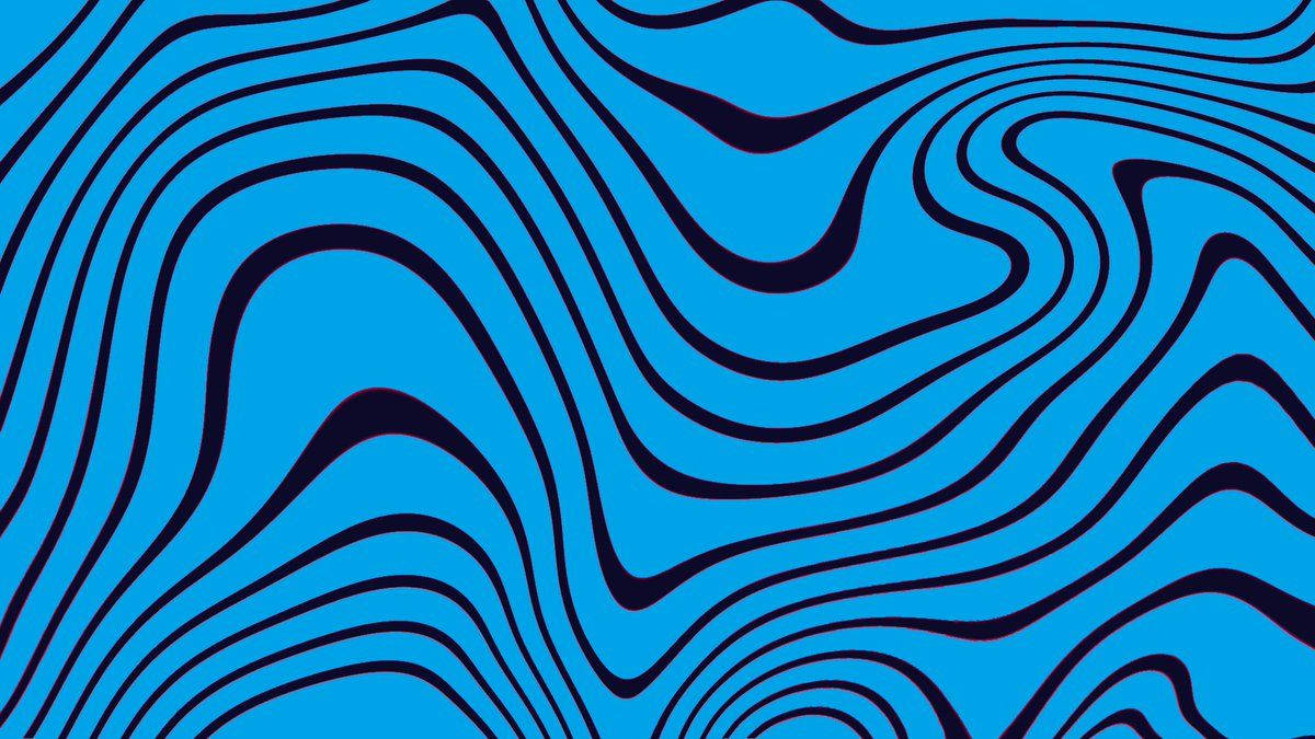 Pewdiepie, blue wavy lines, vibrant blue background, SD Desktop Wallpaper