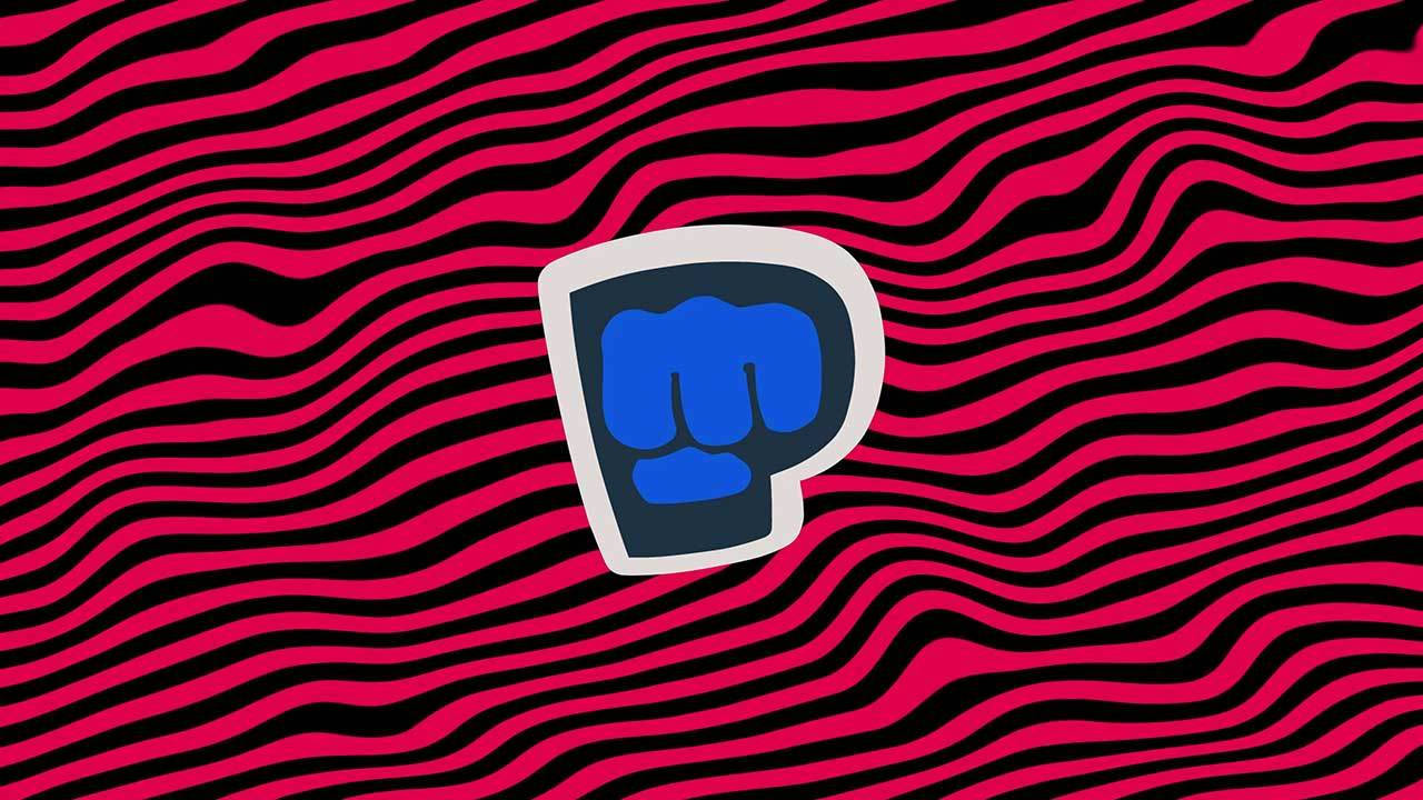 PewDiePie, trademark logo, blue fist, HD Desktop Wallpaper