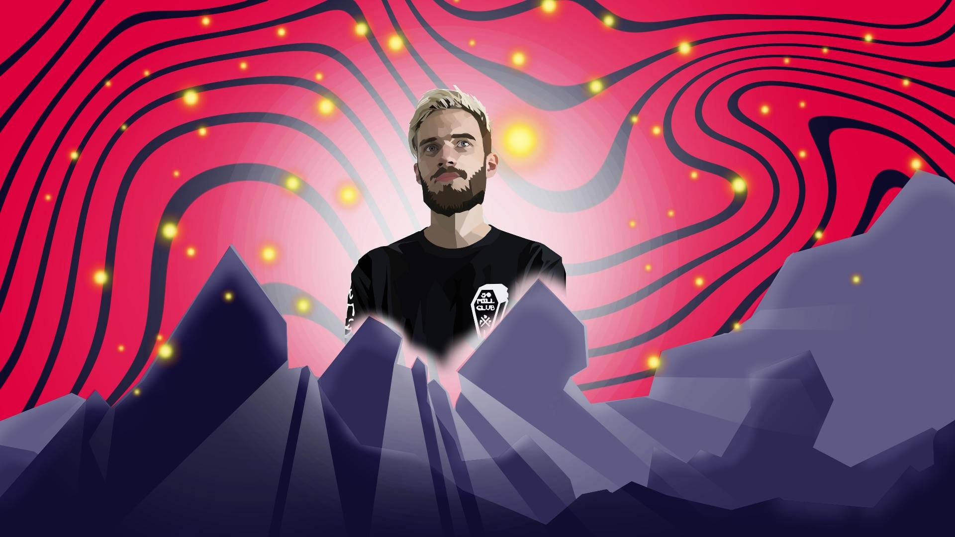 PewDiePie, blonde hair, beard, Full HD Desktop Wallpaper