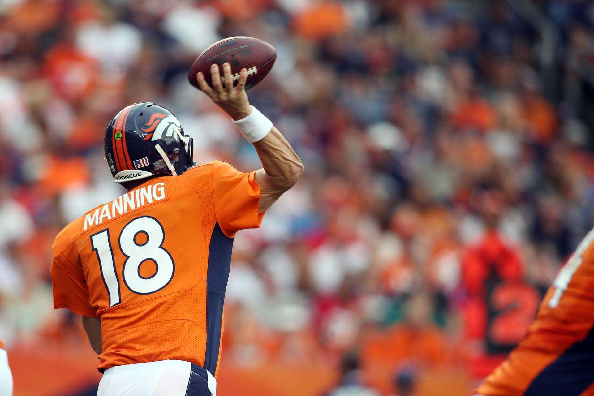 Peyton Manning, orange jersey, football, Full HD Desktop Wallpaper