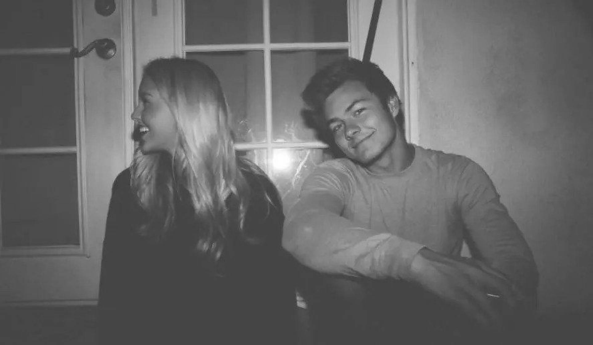Peyton Meyer, door, dimly lit room, Full HD Desktop Wallpaper