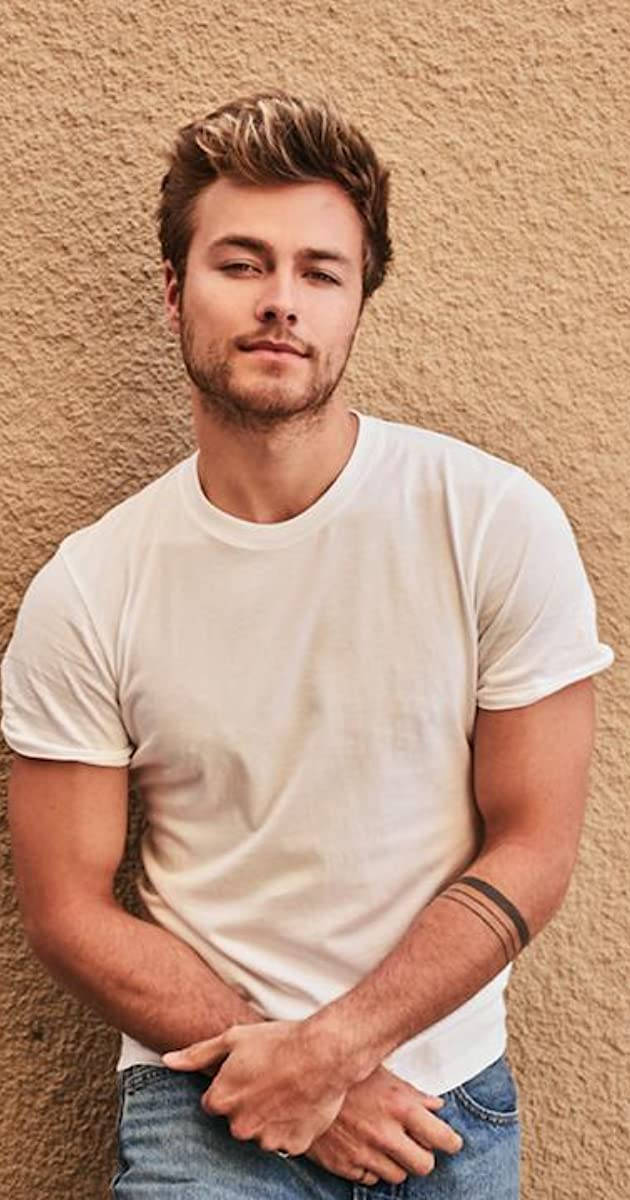 Peyton Meyer, textured beige wall, white t-shirt, SD Phone Wallpaper