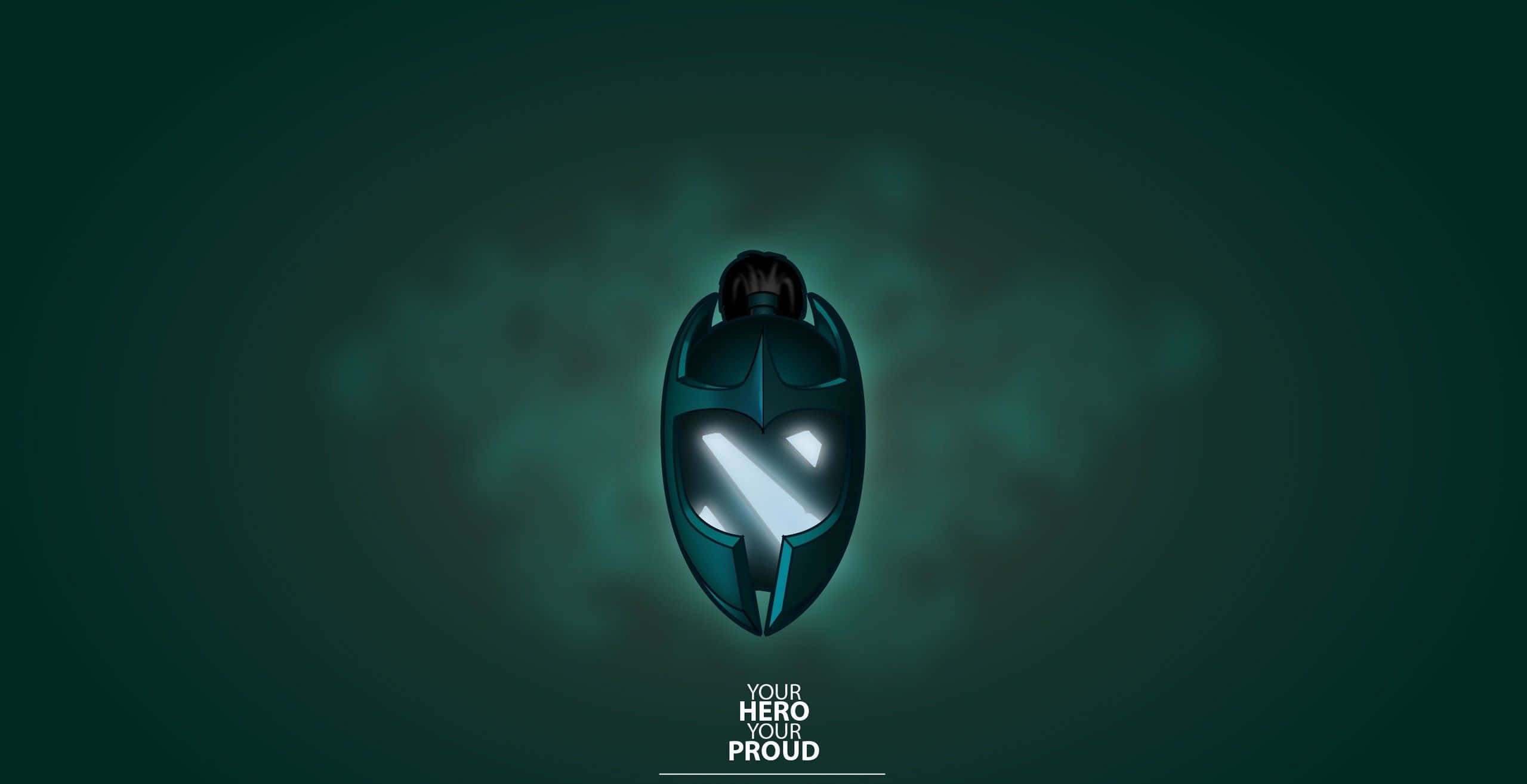 Phantom Assassin, teal helmet, heart-shaped visor, Full HD Desktop Wallpaper
