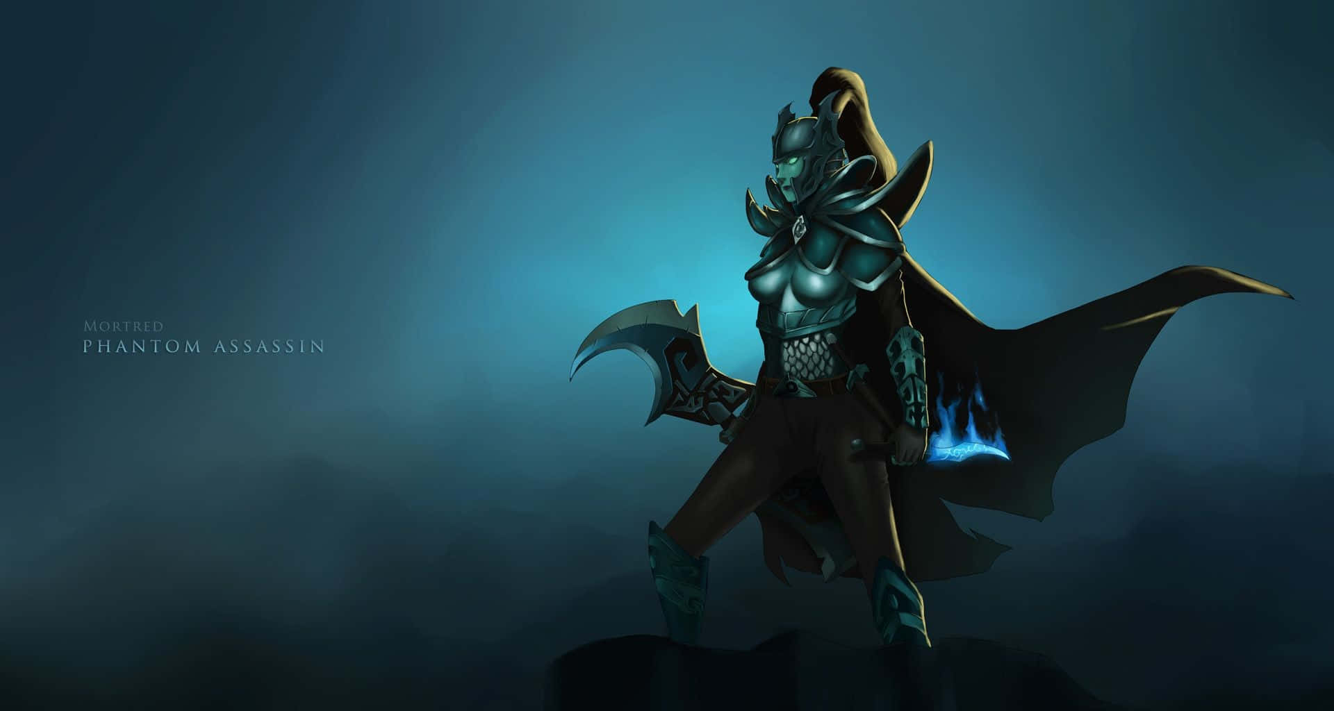 Phantom Assassin, dark fantasy assassin, ornate armor, Full HD Desktop Wallpaper