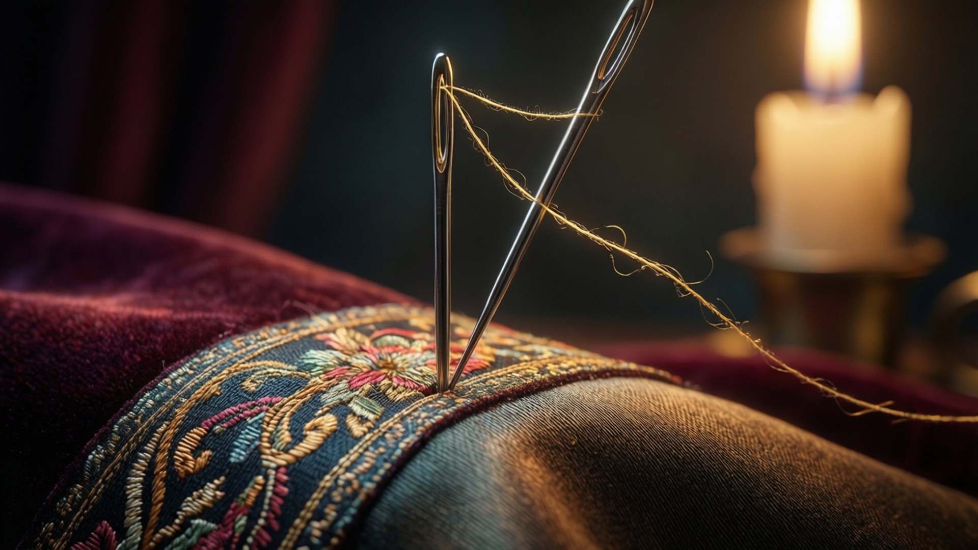 Phantom Thread, needle, silk, Full HD Desktop Wallpaper