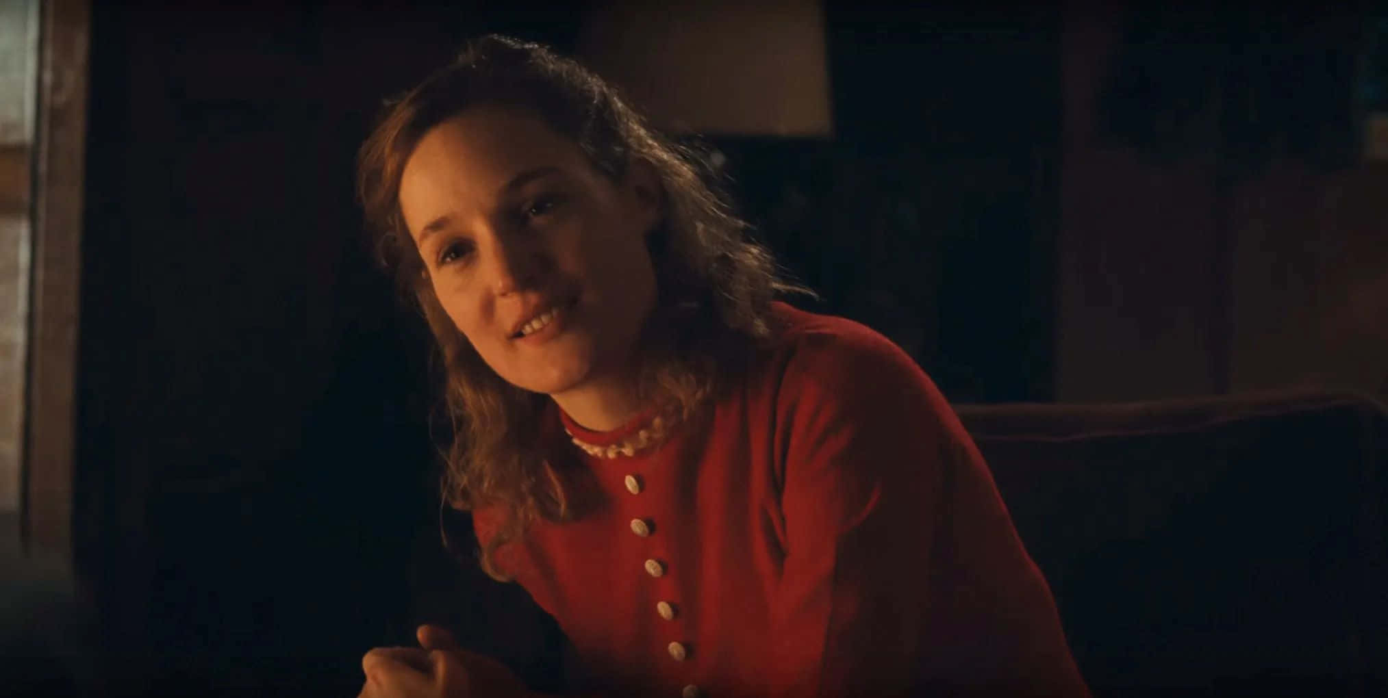 Phantom Thread, female character, red cardigan, Full HD Desktop Wallpaper