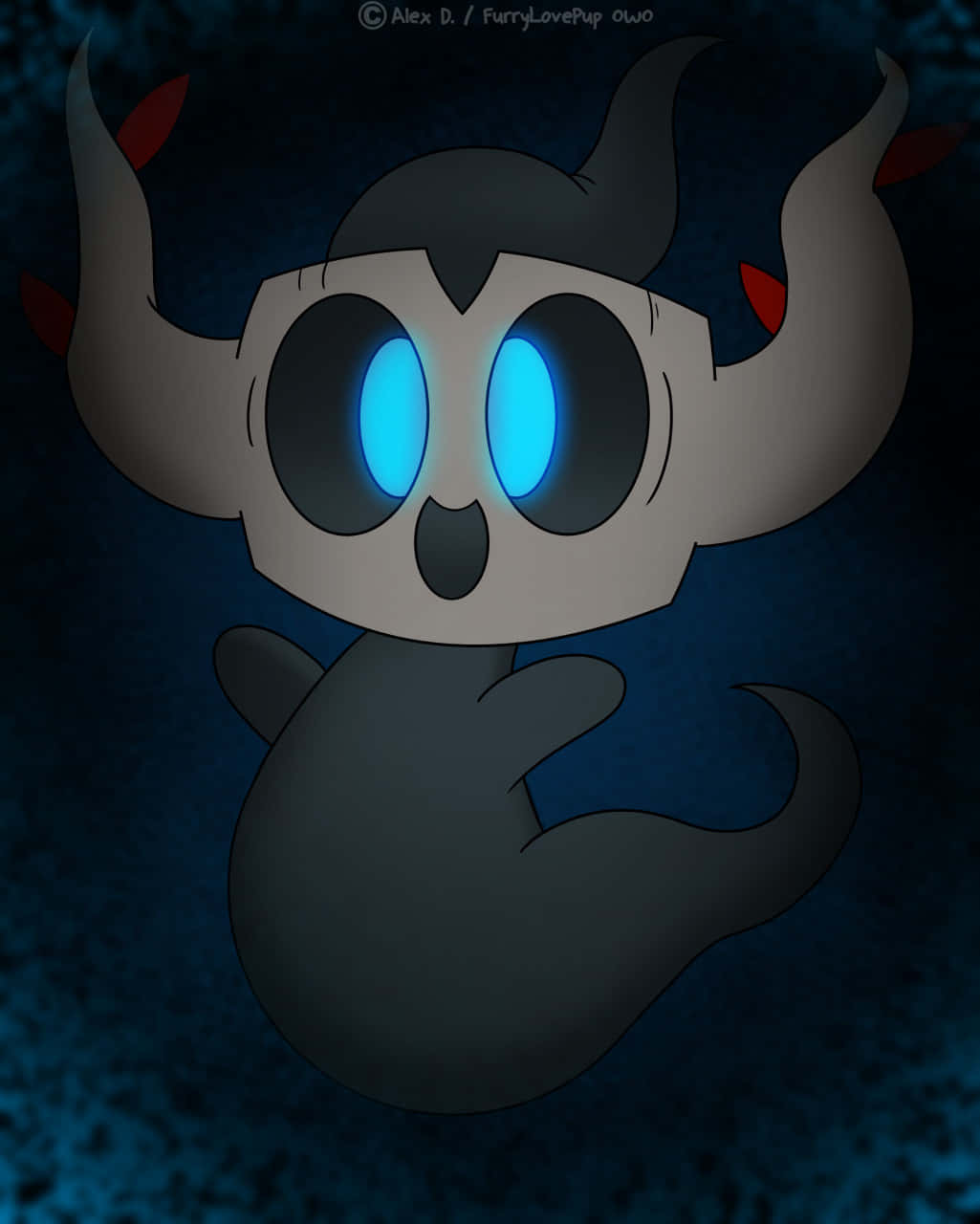 Phantump, blue eyes, glowing blue eyes, HD Phone Wallpaper