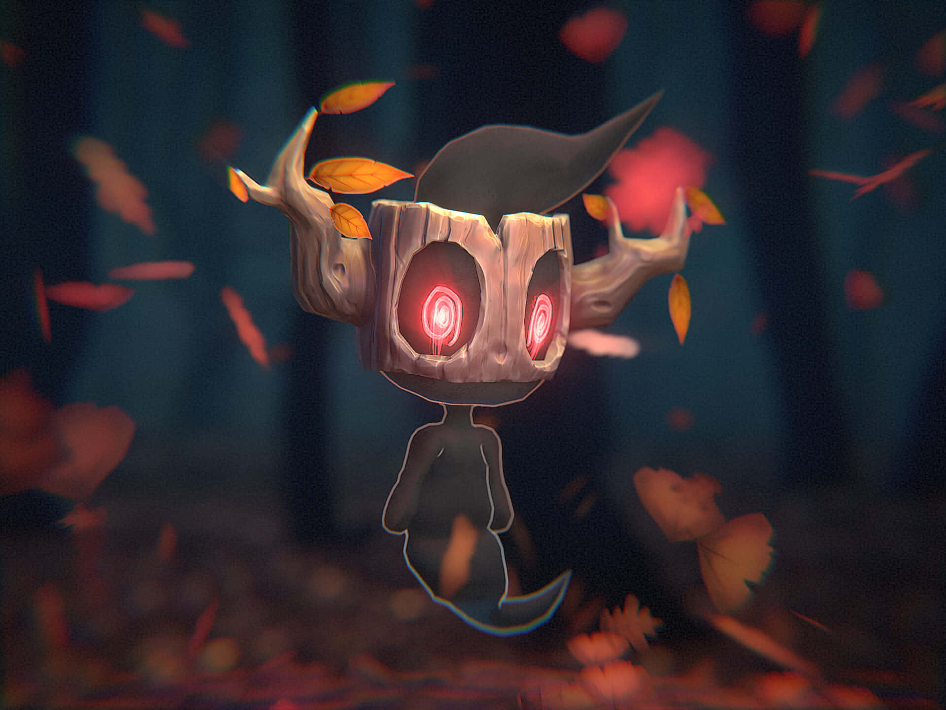 Phantump, red eyes, glowing eyes, Full HD Desktop Wallpaper