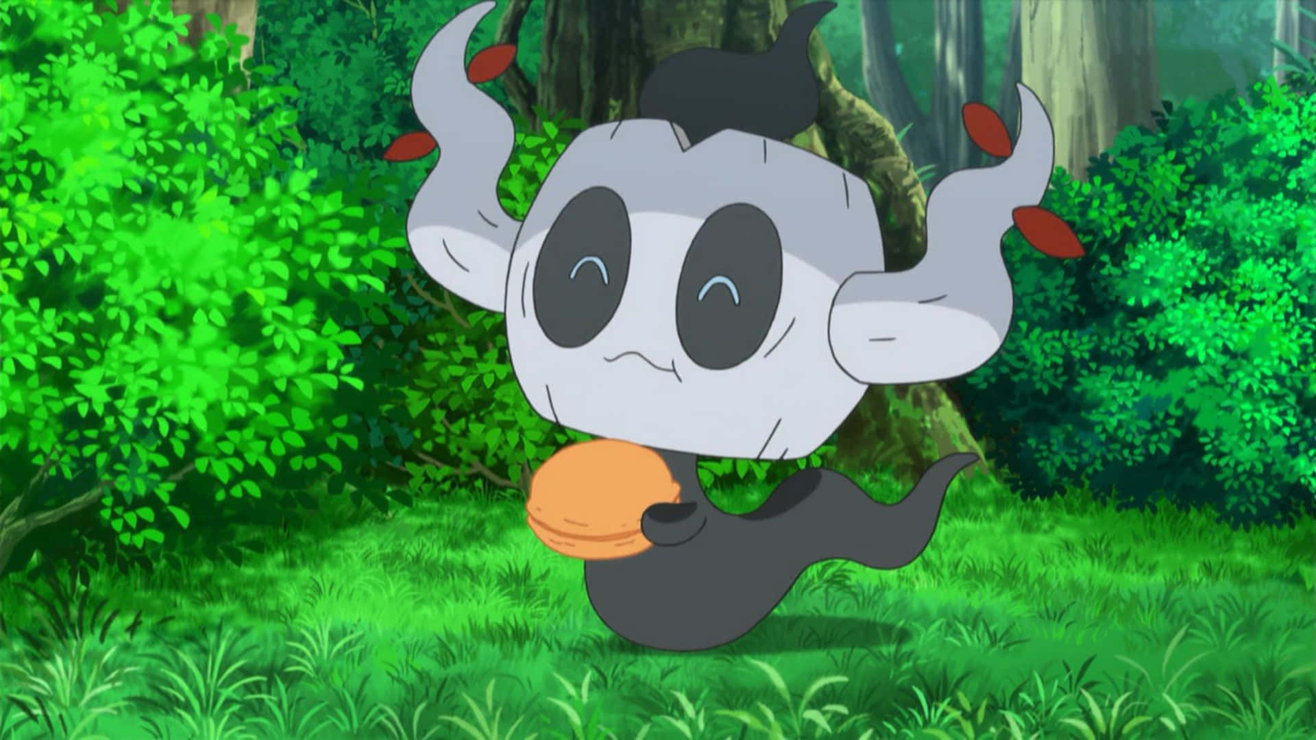 Phantump, leaf-tipped horns, orange orb, Full HD Desktop Wallpaper