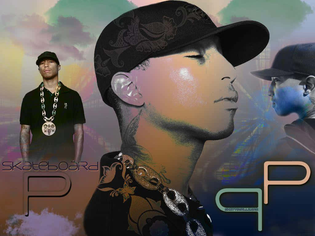 Pharrell Williams, cap, ornate chains, SD Desktop Wallpaper