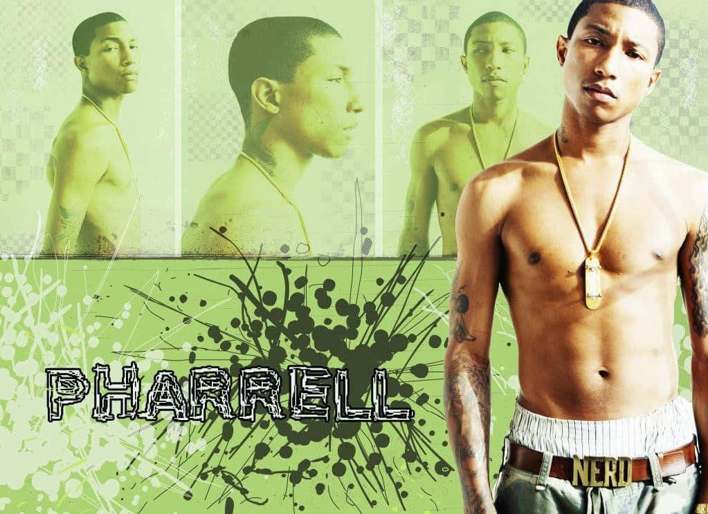 Pharrell Williams, tattoos, dog tag necklace, SD Desktop Wallpaper