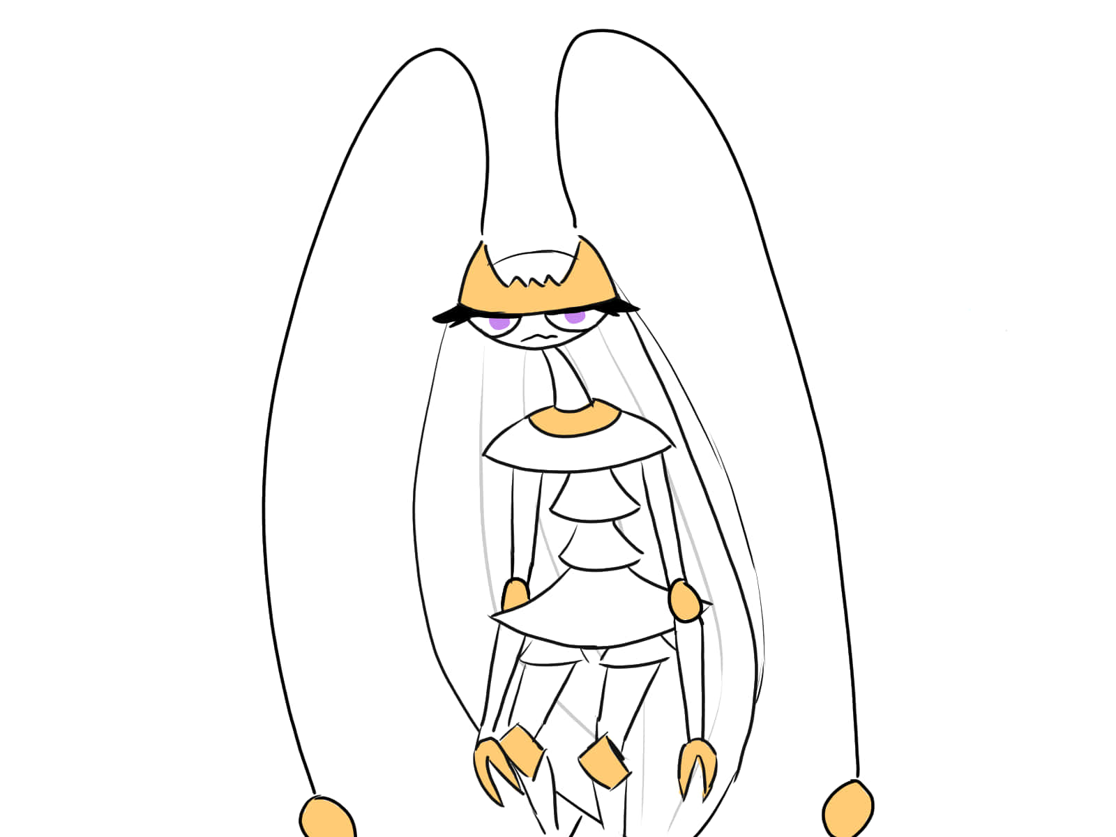 Pheromosa, anime angel, long white hair, HD Desktop Wallpaper