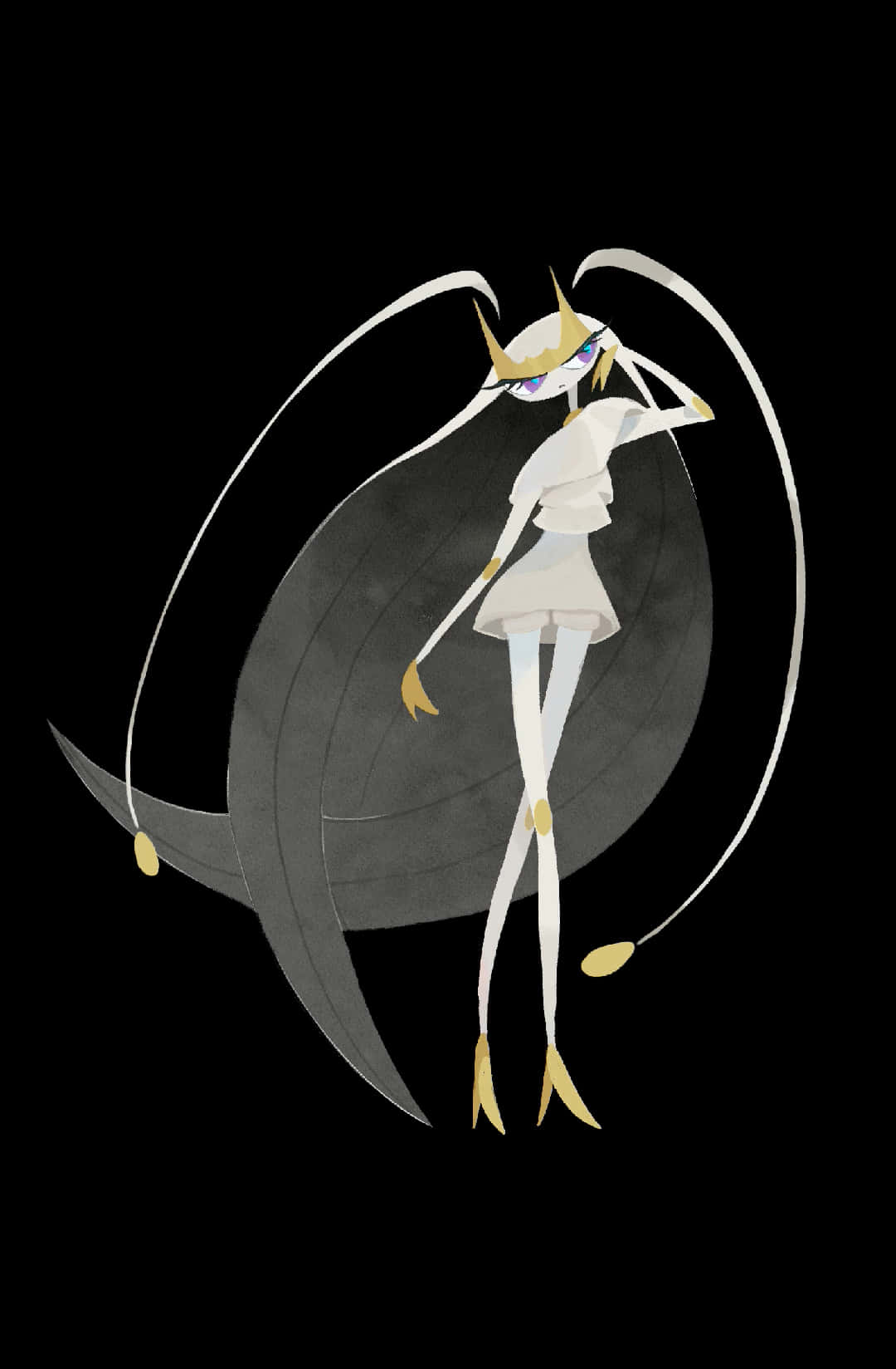 Pheromosa, black background, white hair, HD Phone Wallpaper
