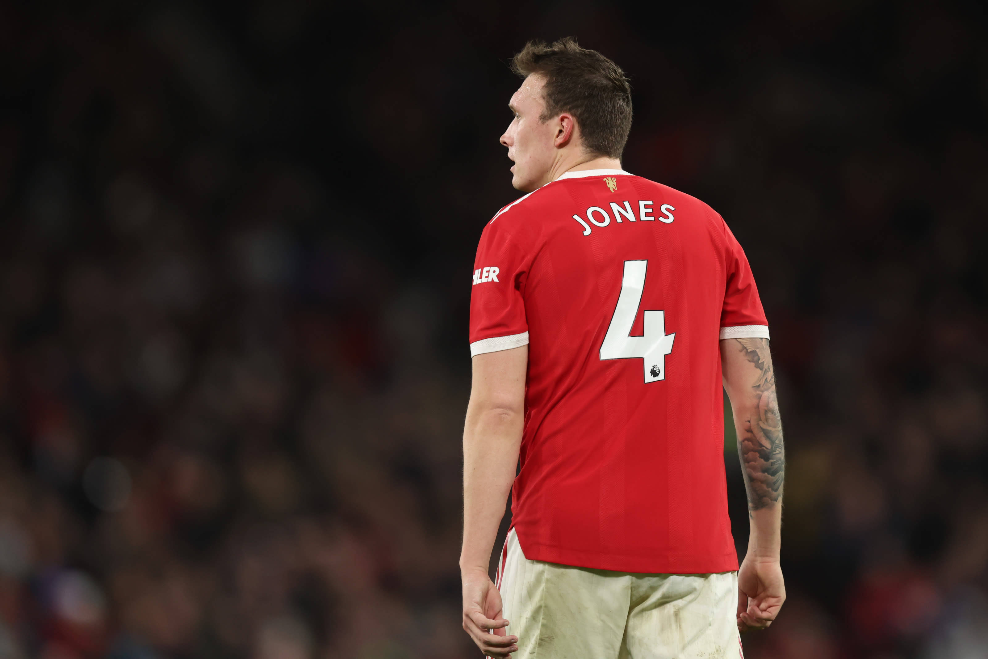 Phil Jones, 4 jersey, red jersey, 2K Desktop Wallpaper
