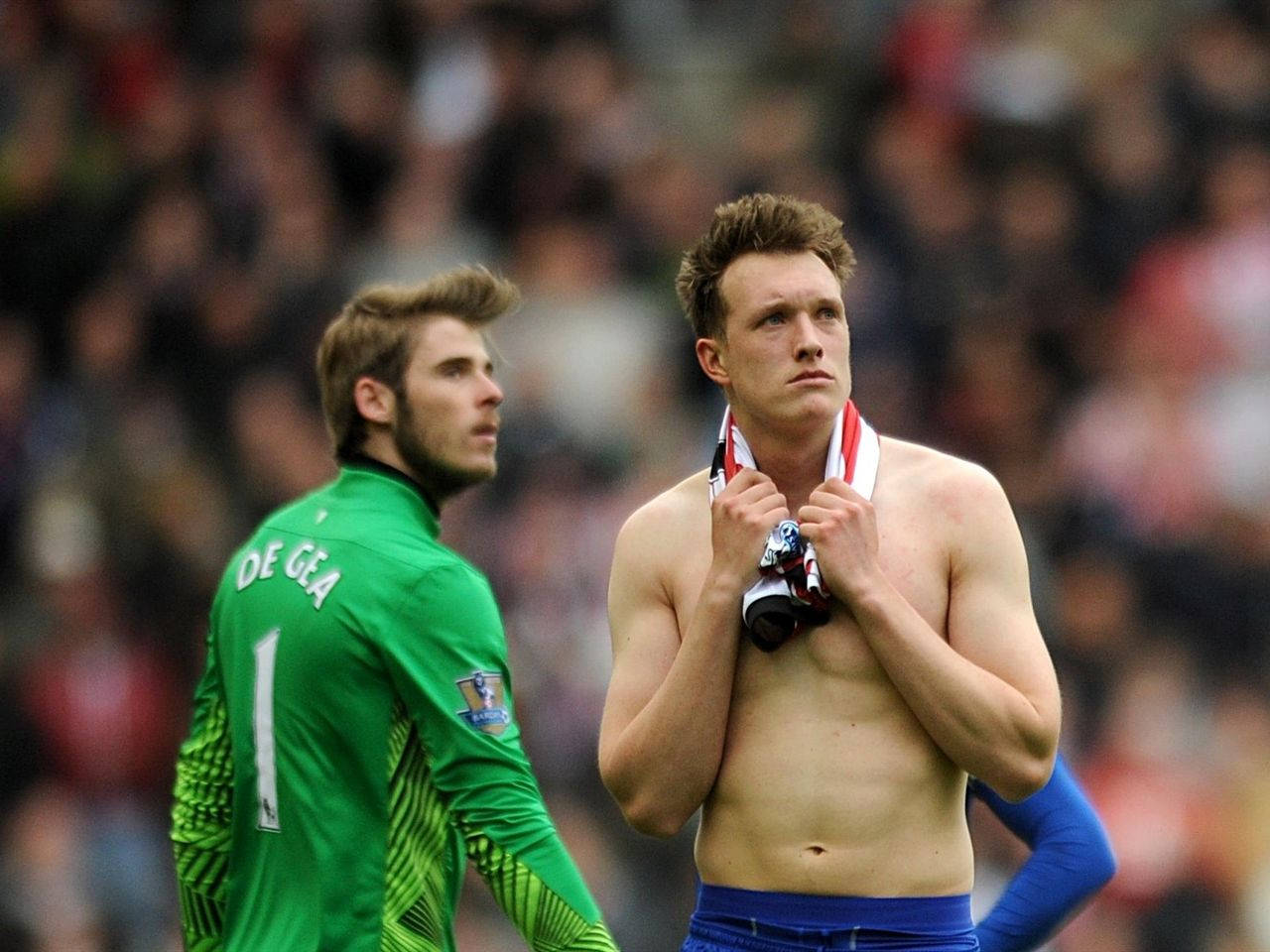 Phil Jones, shirtless, footballer, HD Desktop Wallpaper