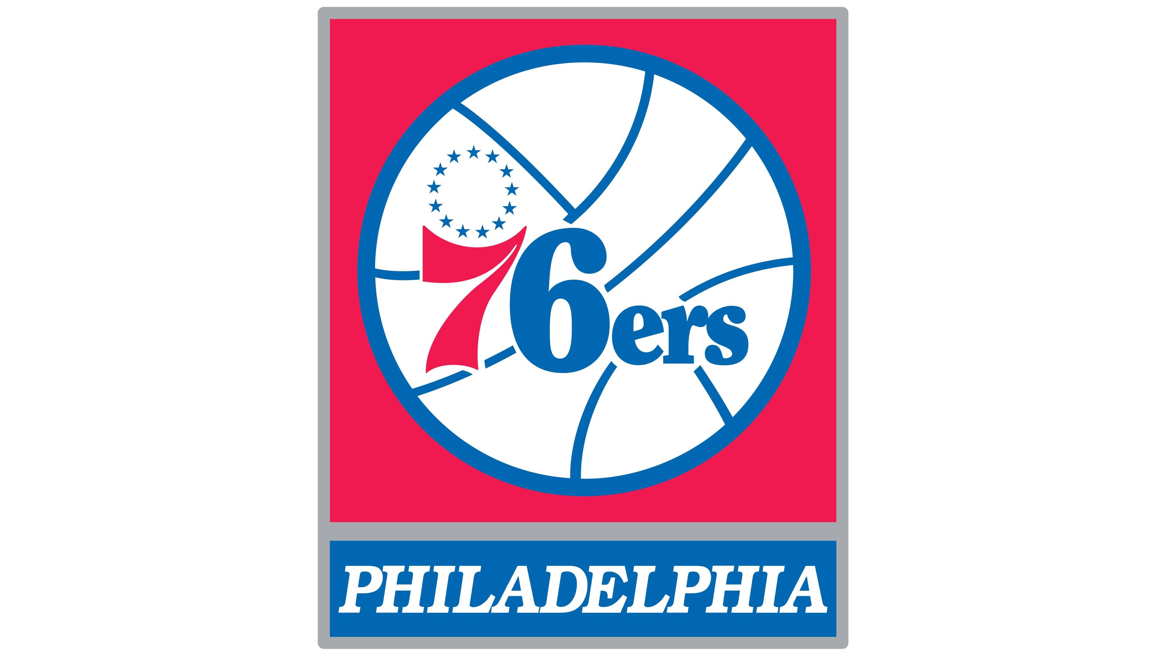 Philadelphia 76ers, old logo, red, 4K Desktop Wallpaper