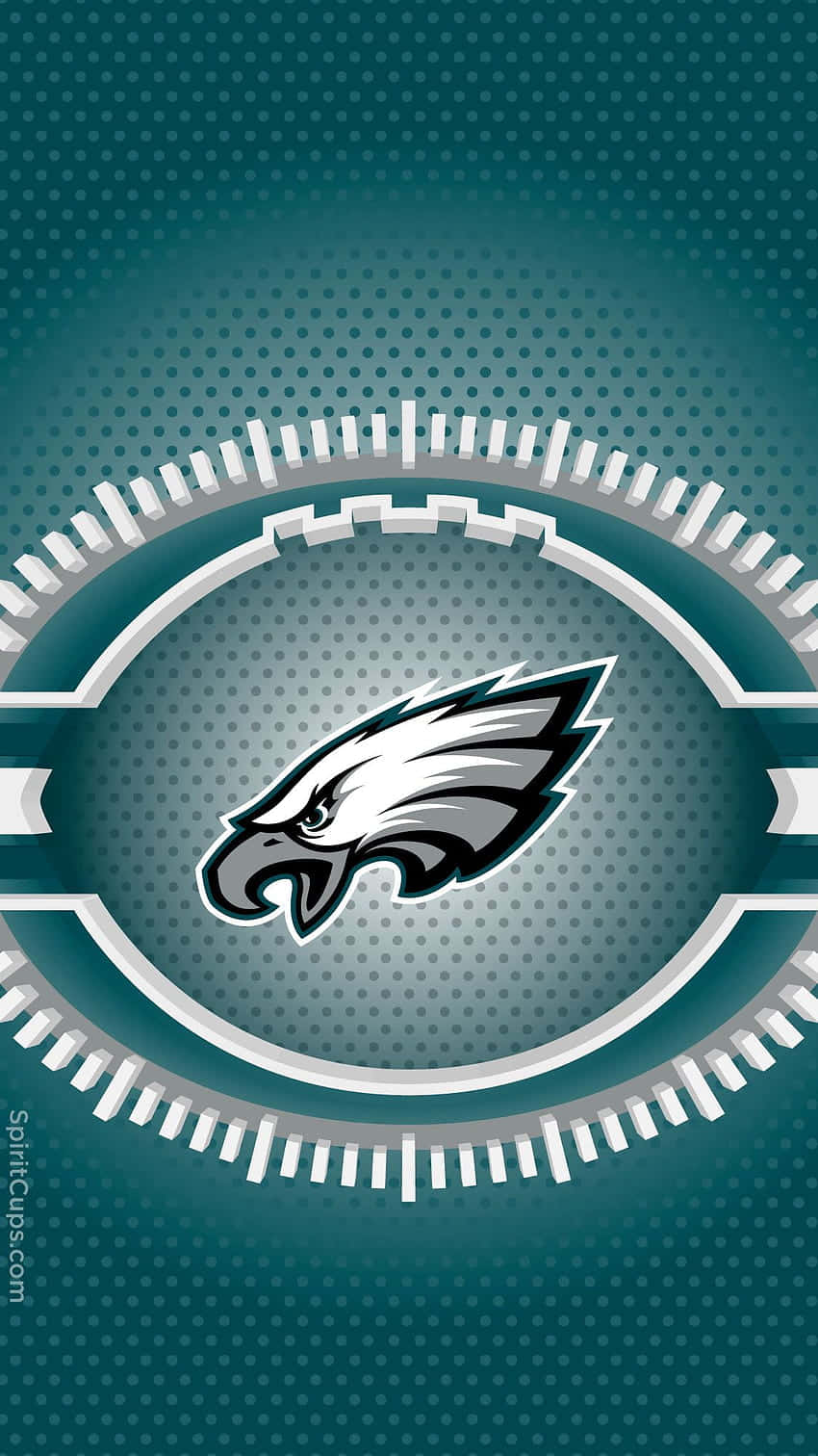 Philadelphia Eagles, teal, dotted background, HD Phone Wallpaper