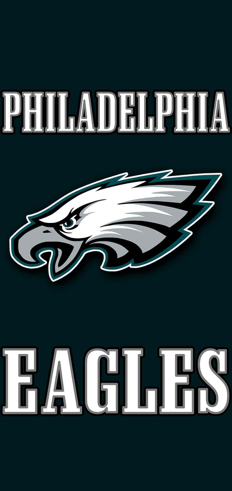 Philadelphia Eagles, eagle head, dark teal, HD Phone Wallpaper