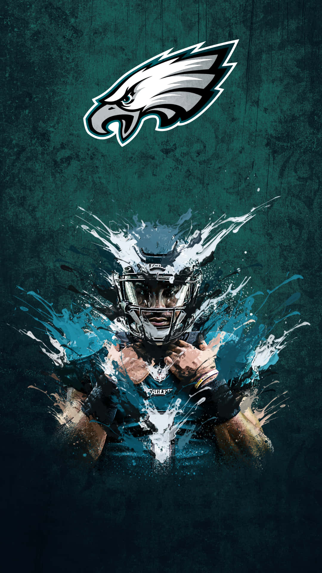 Philadelphia Eagles, teal, white, Full HD Phone Wallpaper