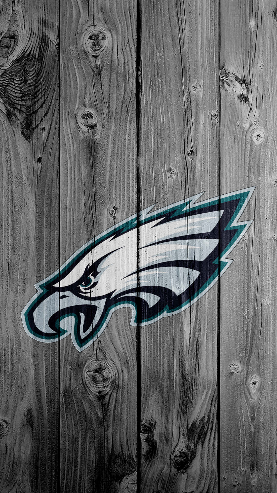 Philadelphia Eagles, iPhone, weathered gray wooden planks, Full HD Phone Wallpaper