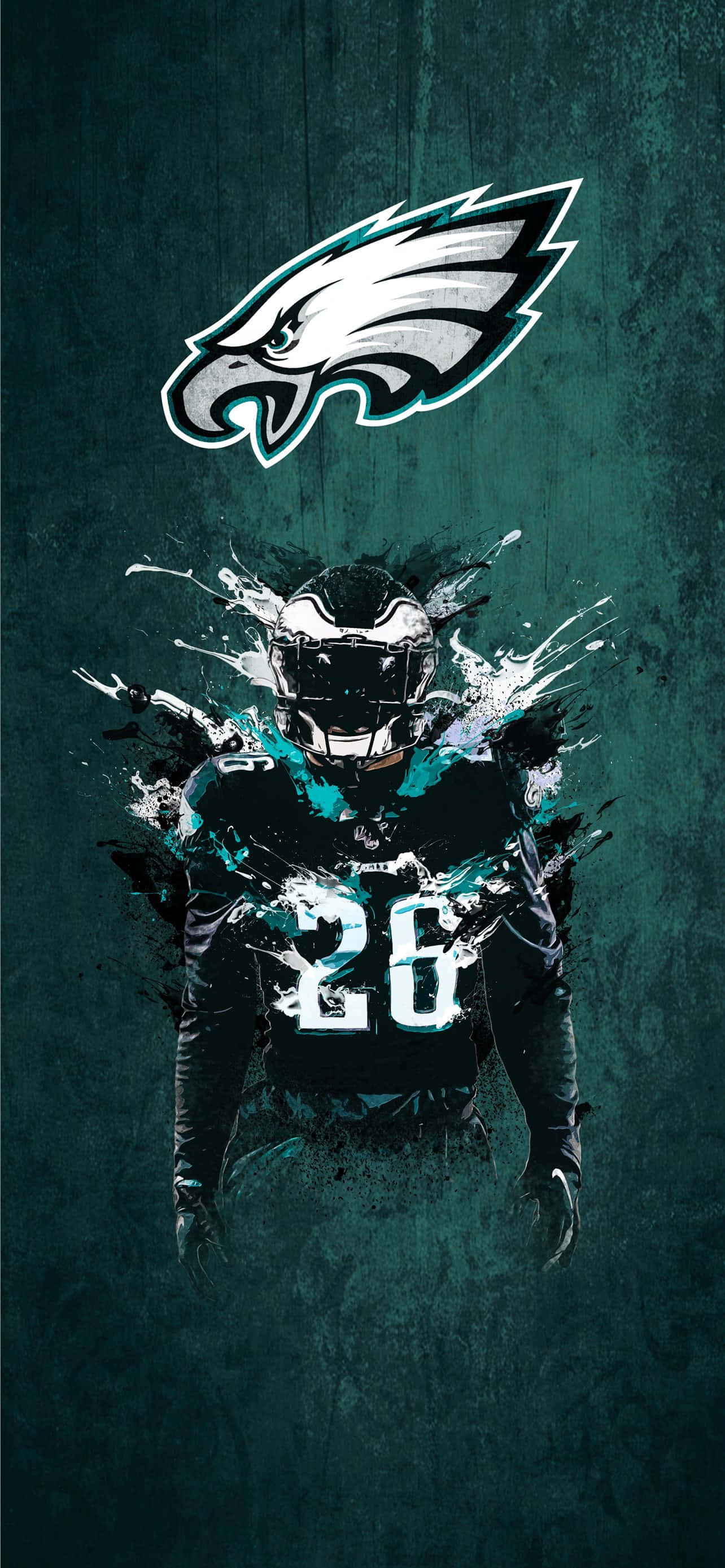 Philadelphia Eagles, teal, white, 2K Phone Wallpaper