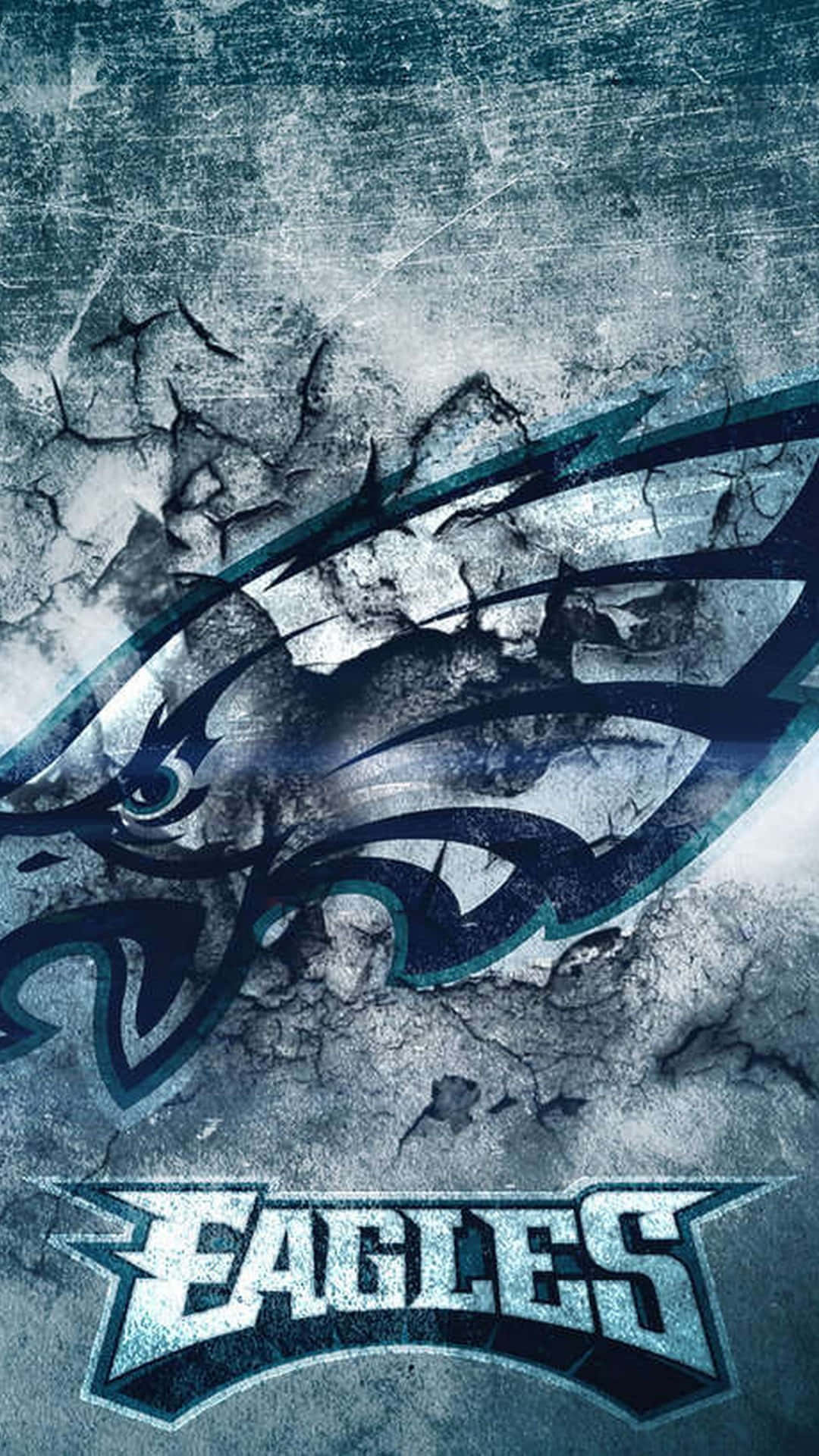Philadelphia Eagles, iPhone, cracked concrete, Full HD Phone Wallpaper