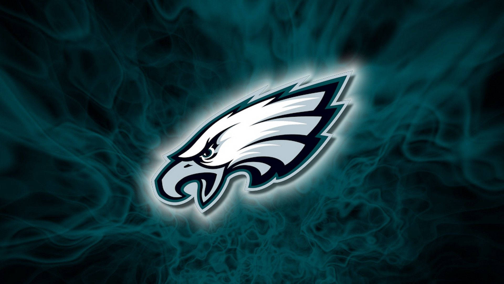 Philadelphia Eagles, teal smoke, dark background, Full HD Desktop Wallpaper